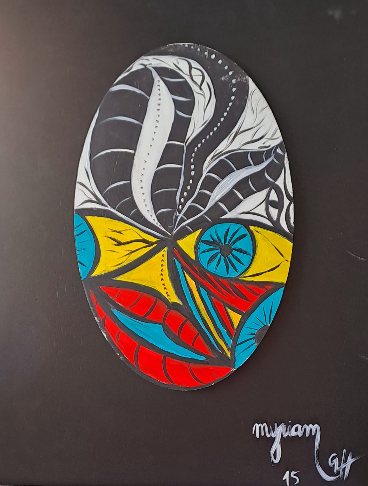 Tableau « Dialogue 2014/15 » de Mariem Garaali — acrylique