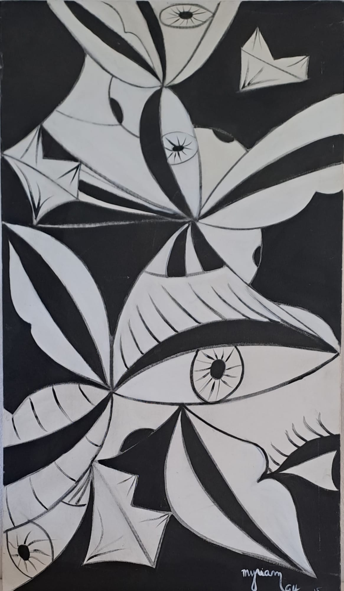 Tableau « Baptême d'horizon 2014/15 » de Mariem Garaali — acrylique