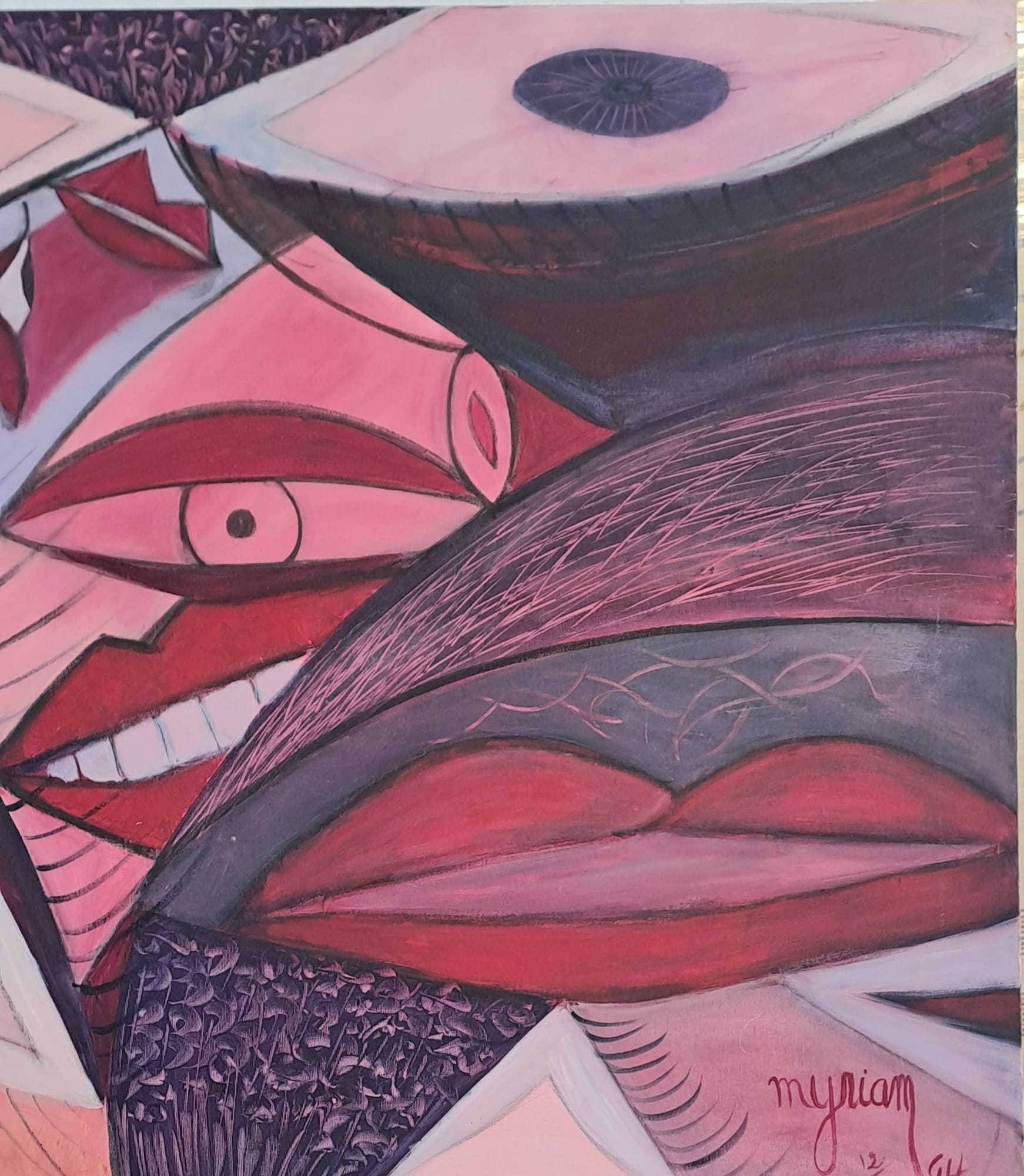 Tableau « Miroir espiègle2014/15 » de Mariem Garaali — acrylique