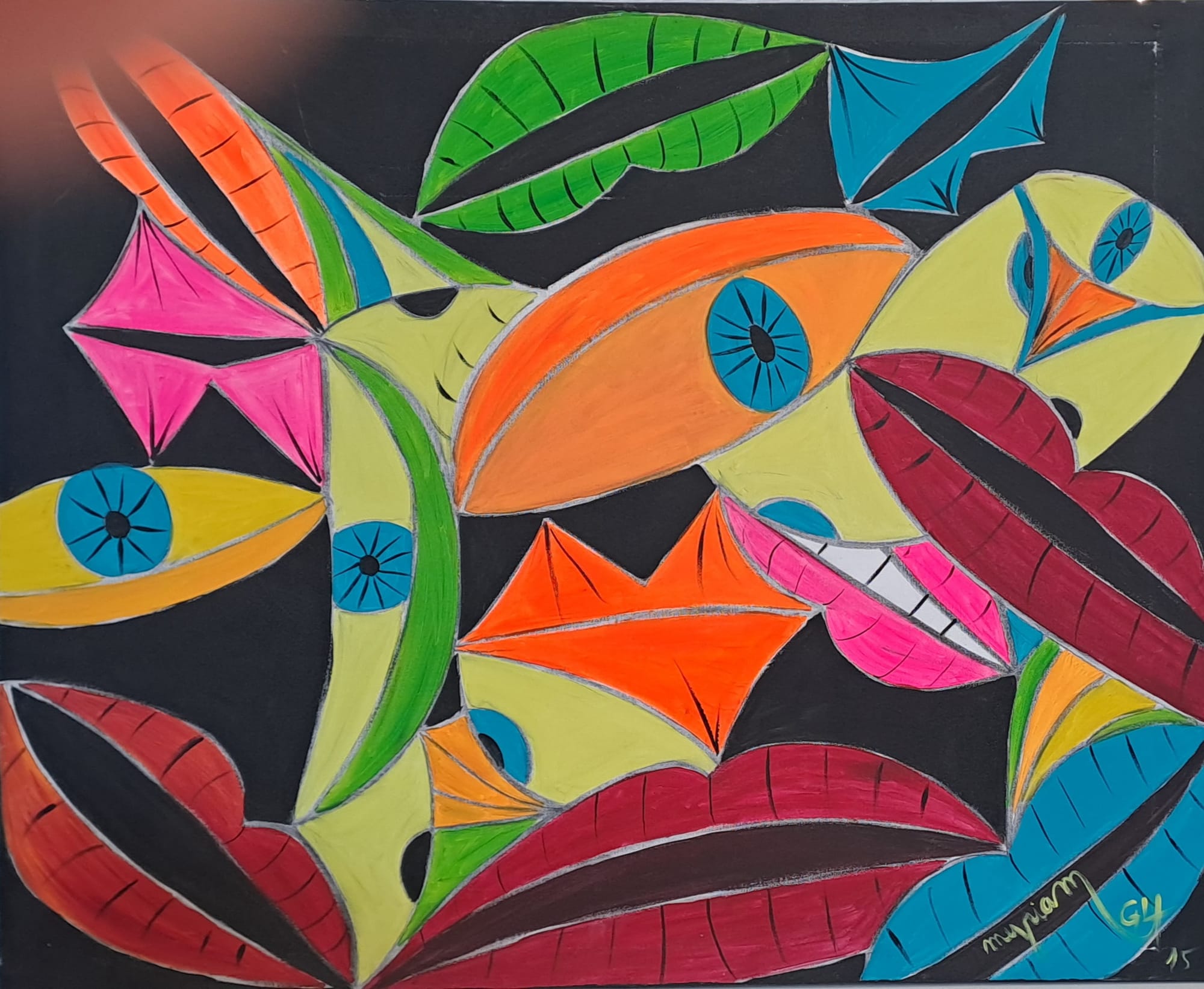 Tableau « Noces à l'aube. 2014/15 » de Mariem Garaali — acrylique