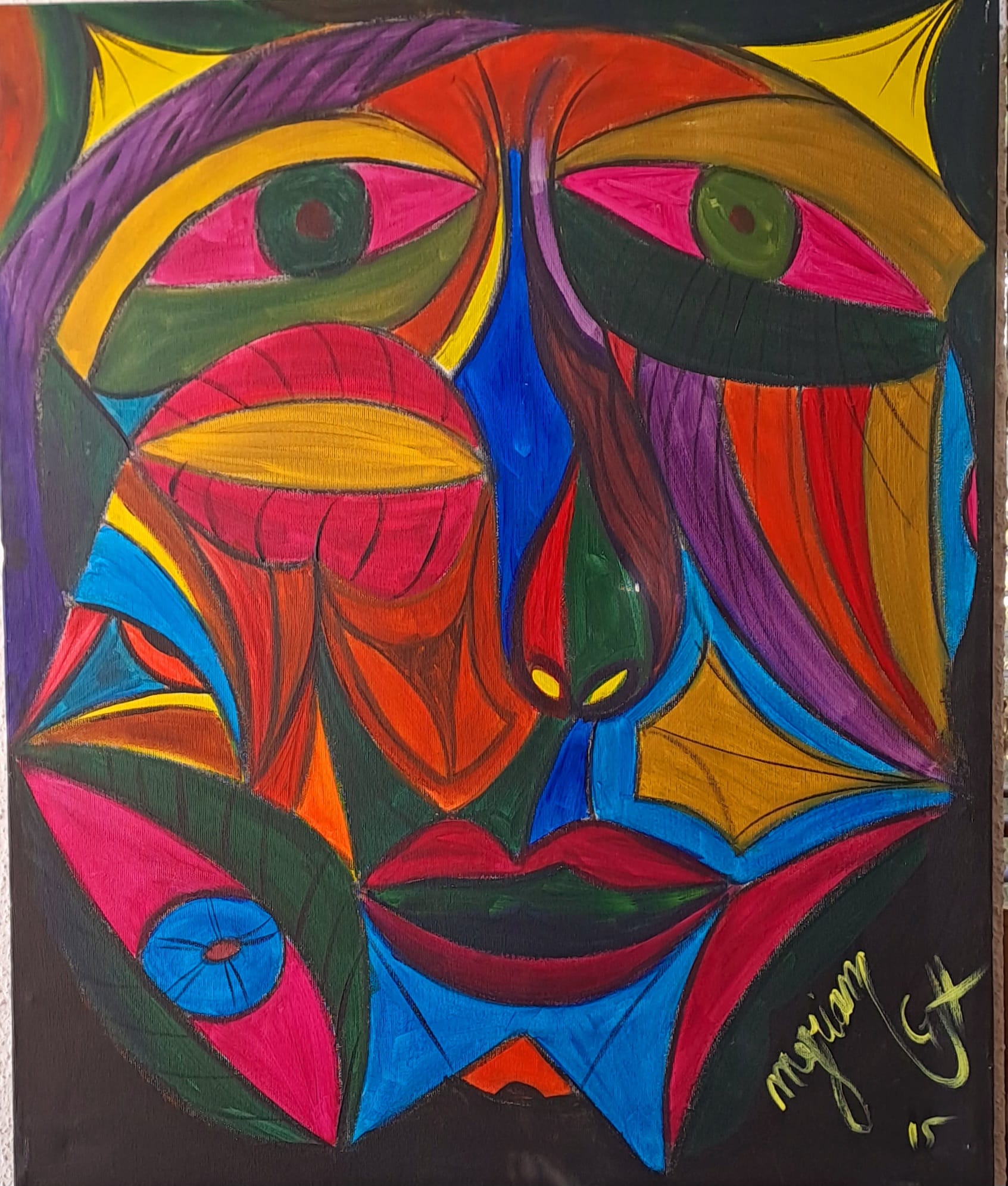 Tableau « Espoir inquiet 2014/15 » de Mariem Garaali — a crylique