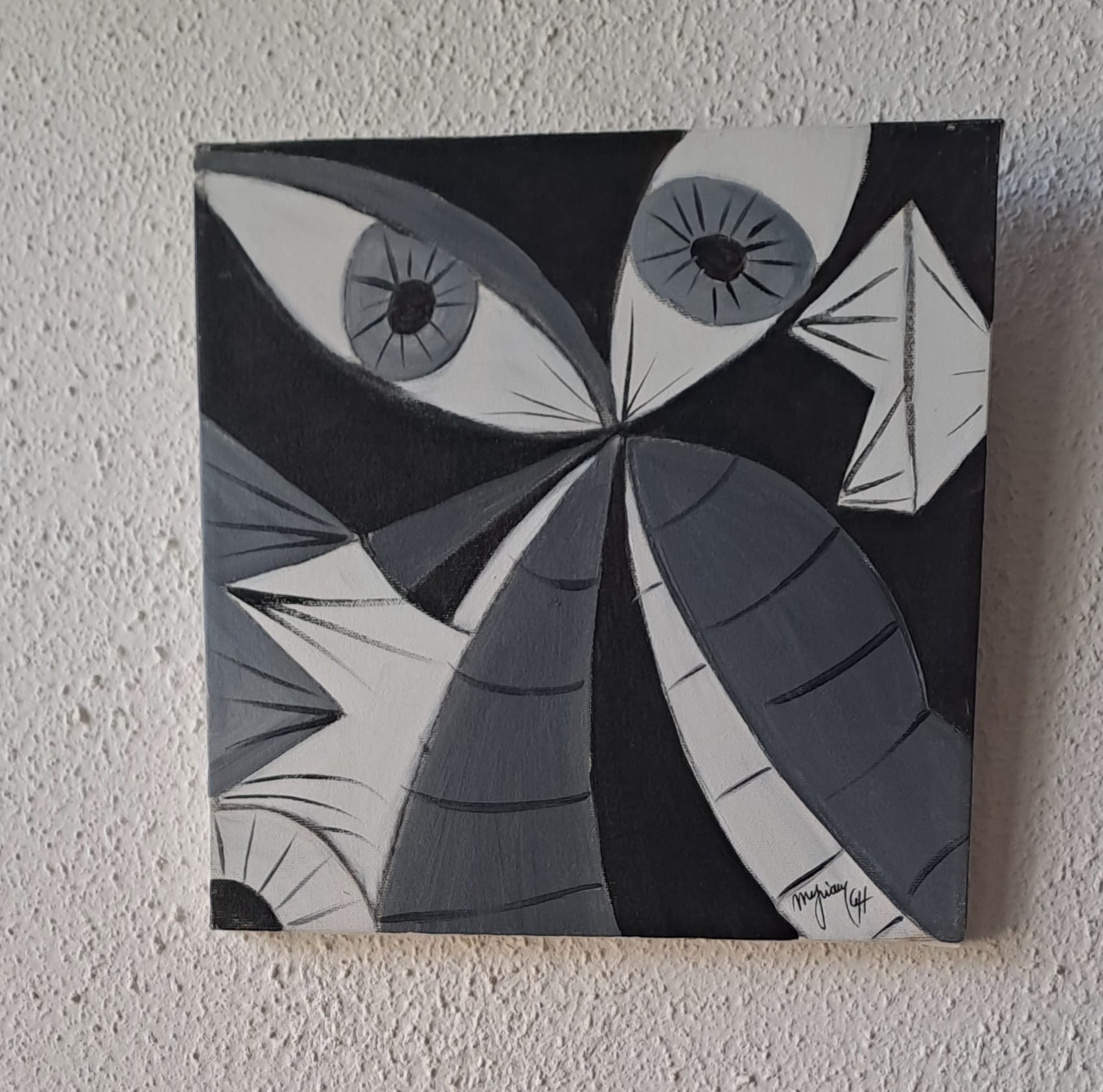 Tableau « Préparatifs de départs 2014/15 » de Mariem Garaali — acrylique