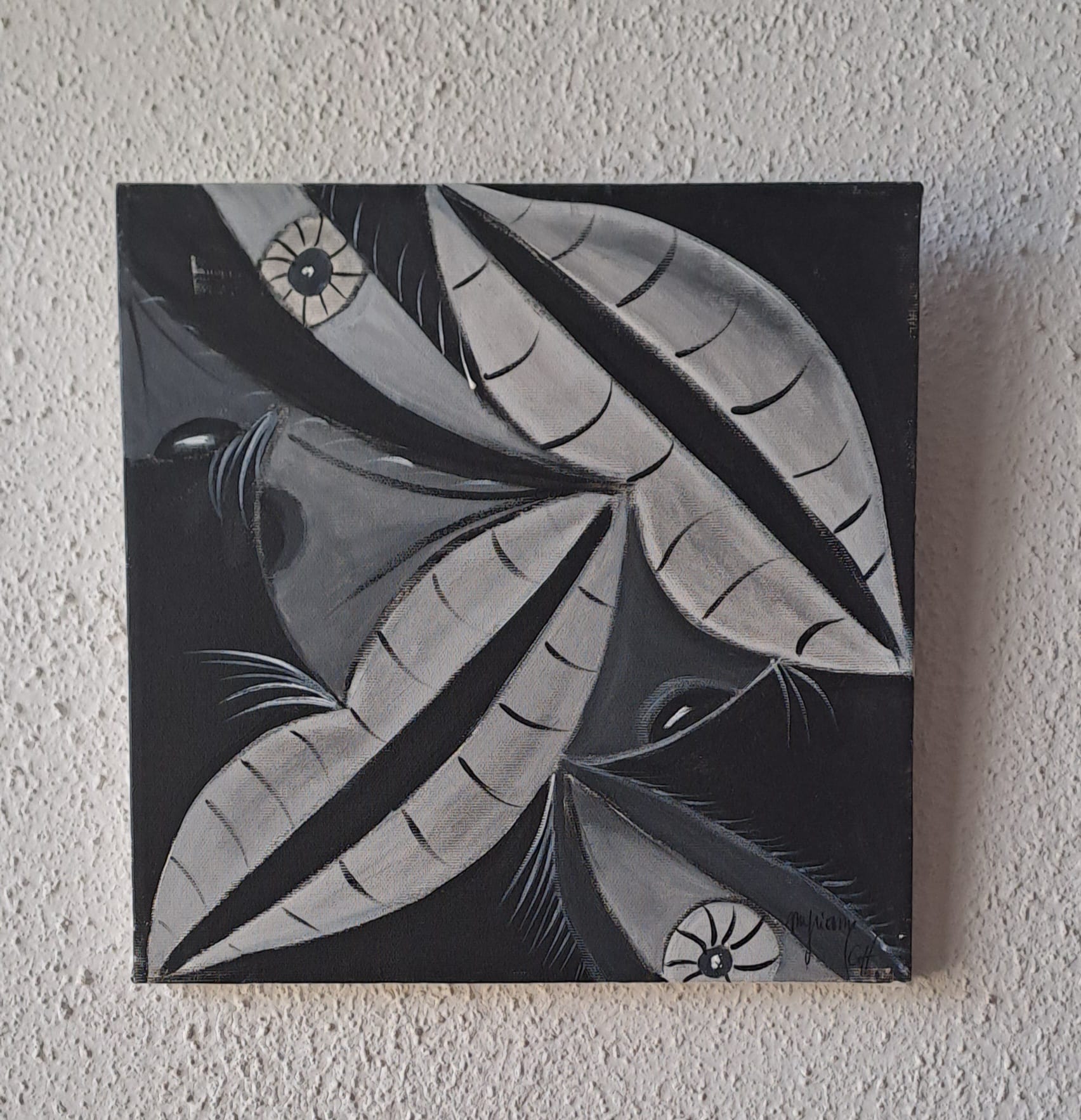 Tableau « Préparatifs de départs 2014/15 » de Mariem Garaali — acrylique