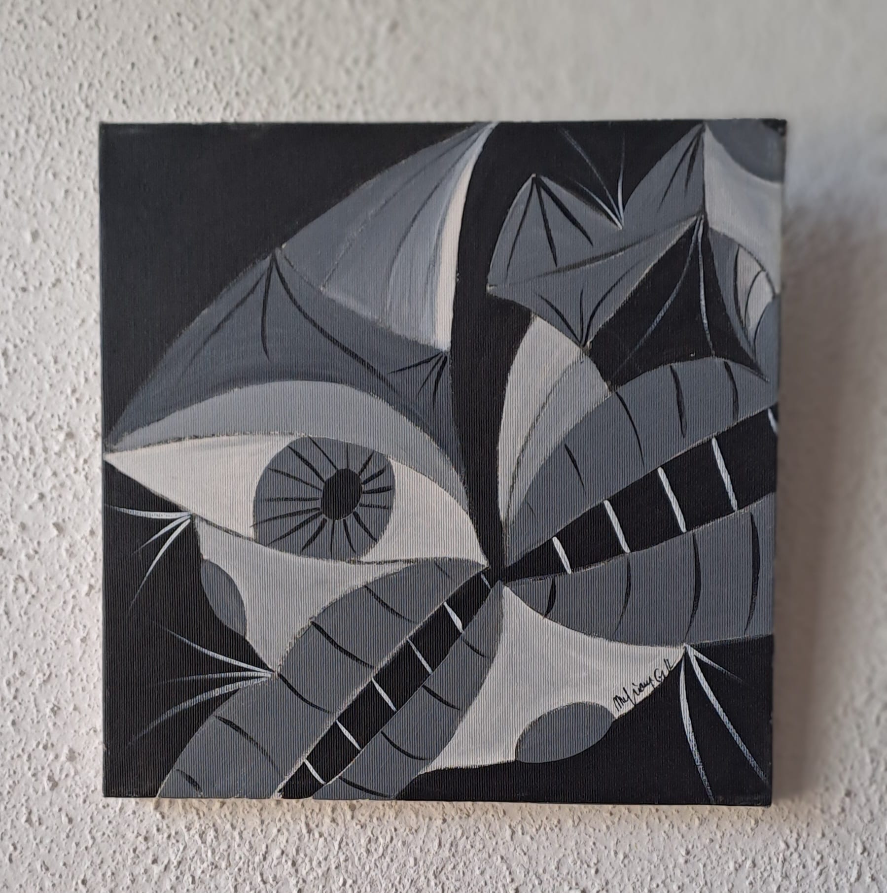 Tableau « Préparatifs de départs 2014/15 » de Mariem Garaali — acrylique