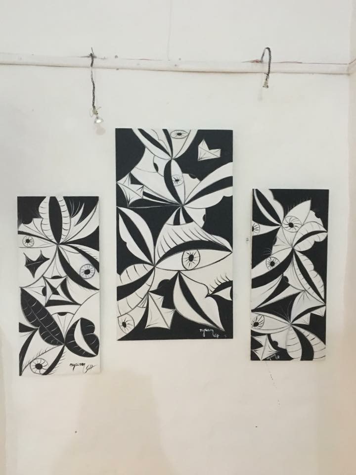 Tableau « Série black and white 2014/15 » de Mariem Garaali — acrylique