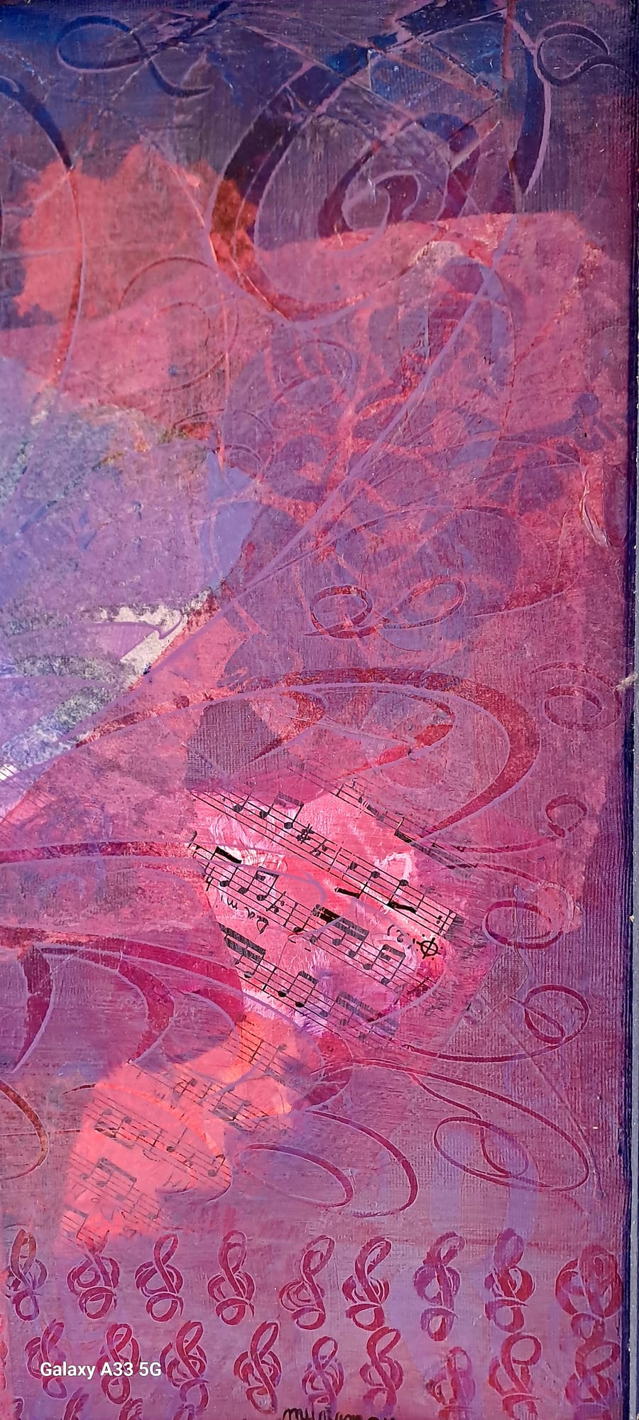 Tableau « Fragment 1 pink.. » de Mariem Garaali — mixte et collage