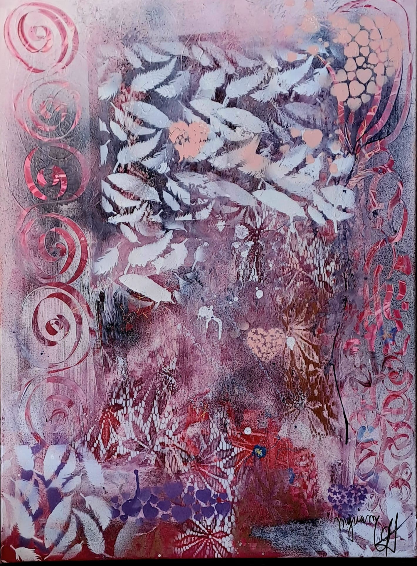 Tableau « Miroir de tous les espoirs. 2022 » de Mariem Garaali — c mixte