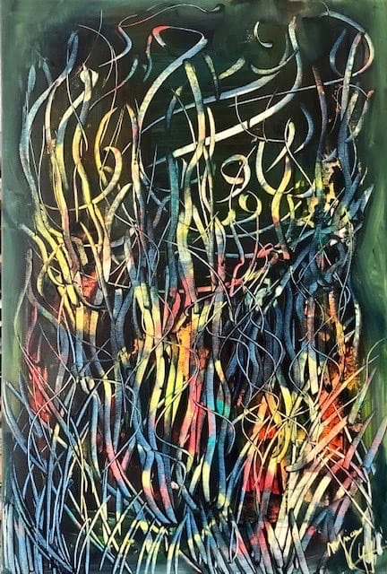 Tableau « Saoul waves. 2021 » de Mariem Garaali — acrylique