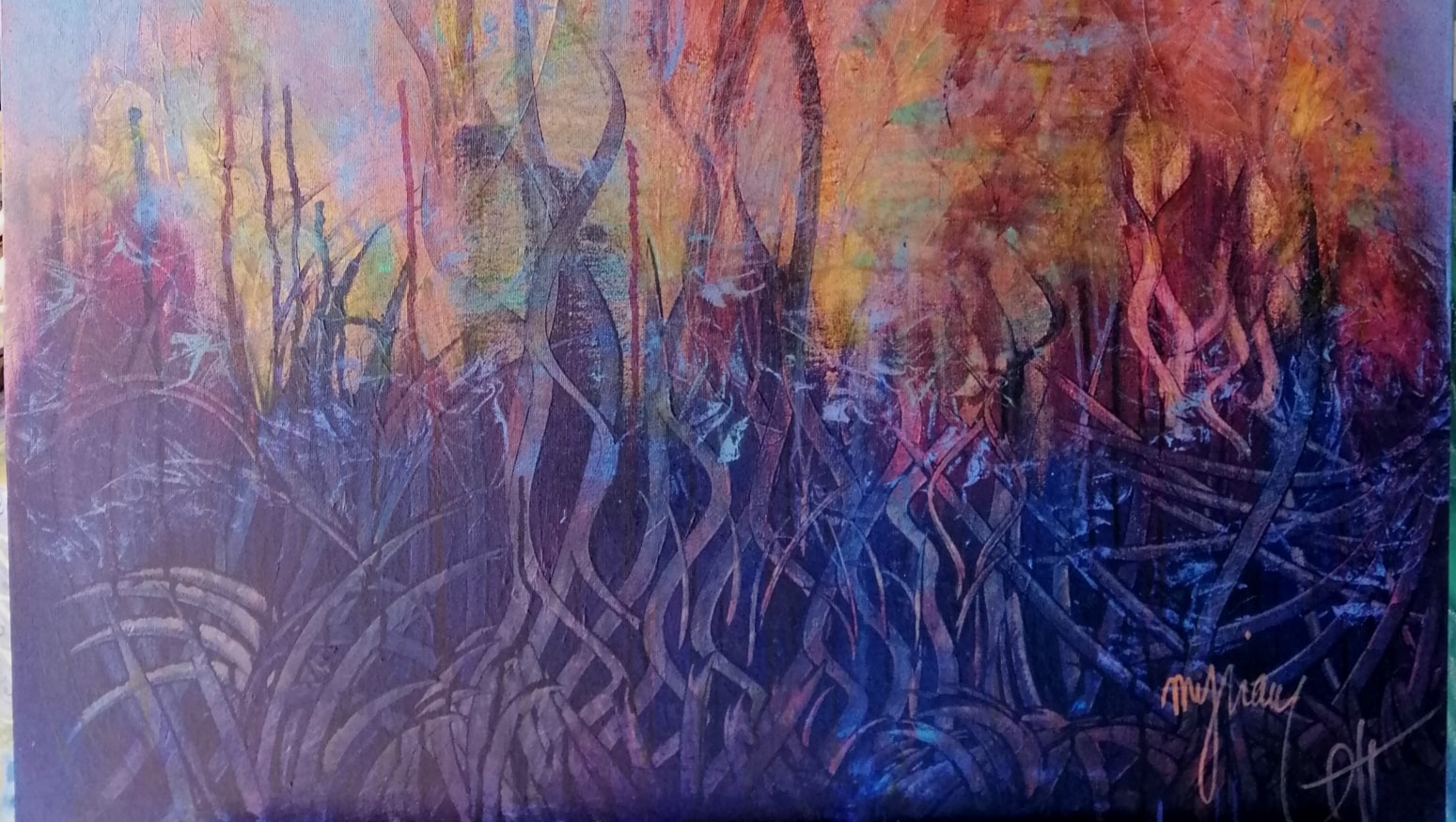 Tableau « Sunset flame jpg ( détail) » de Mariem Garaali — mixte