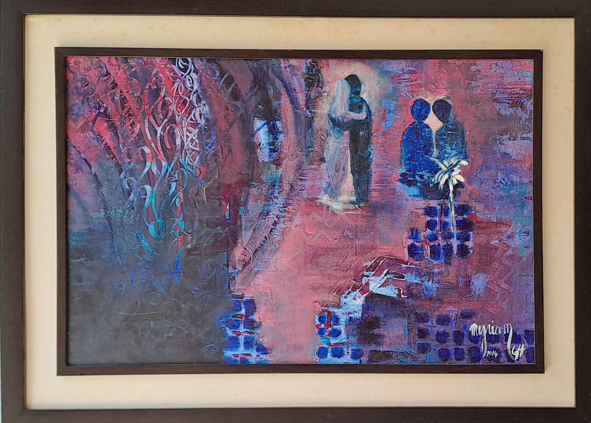 Tableau « Amour amitié » de Mariem Garaali — mixed media