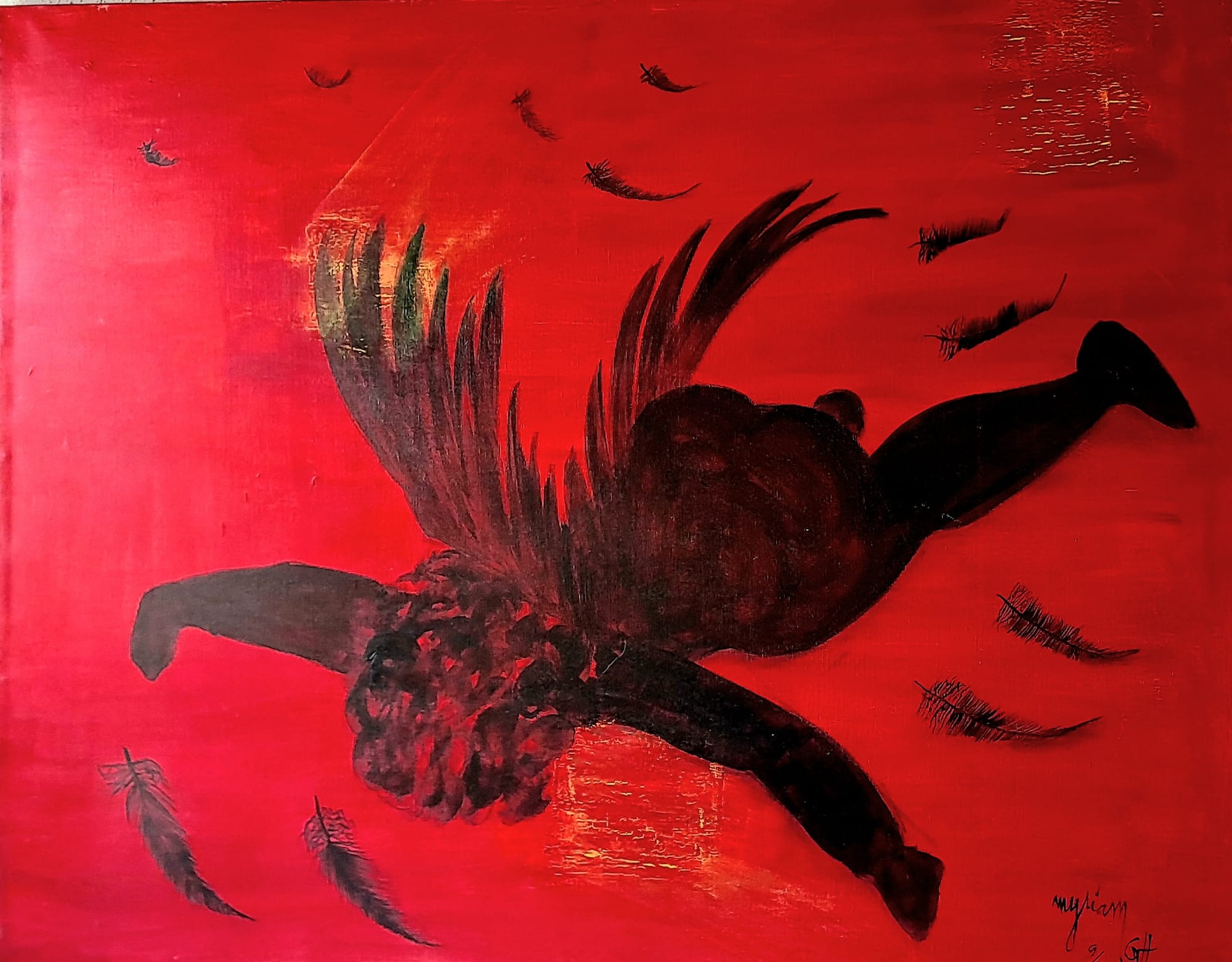 Tableau « L'ange de la mort » de Mariem Garaali — acrylique