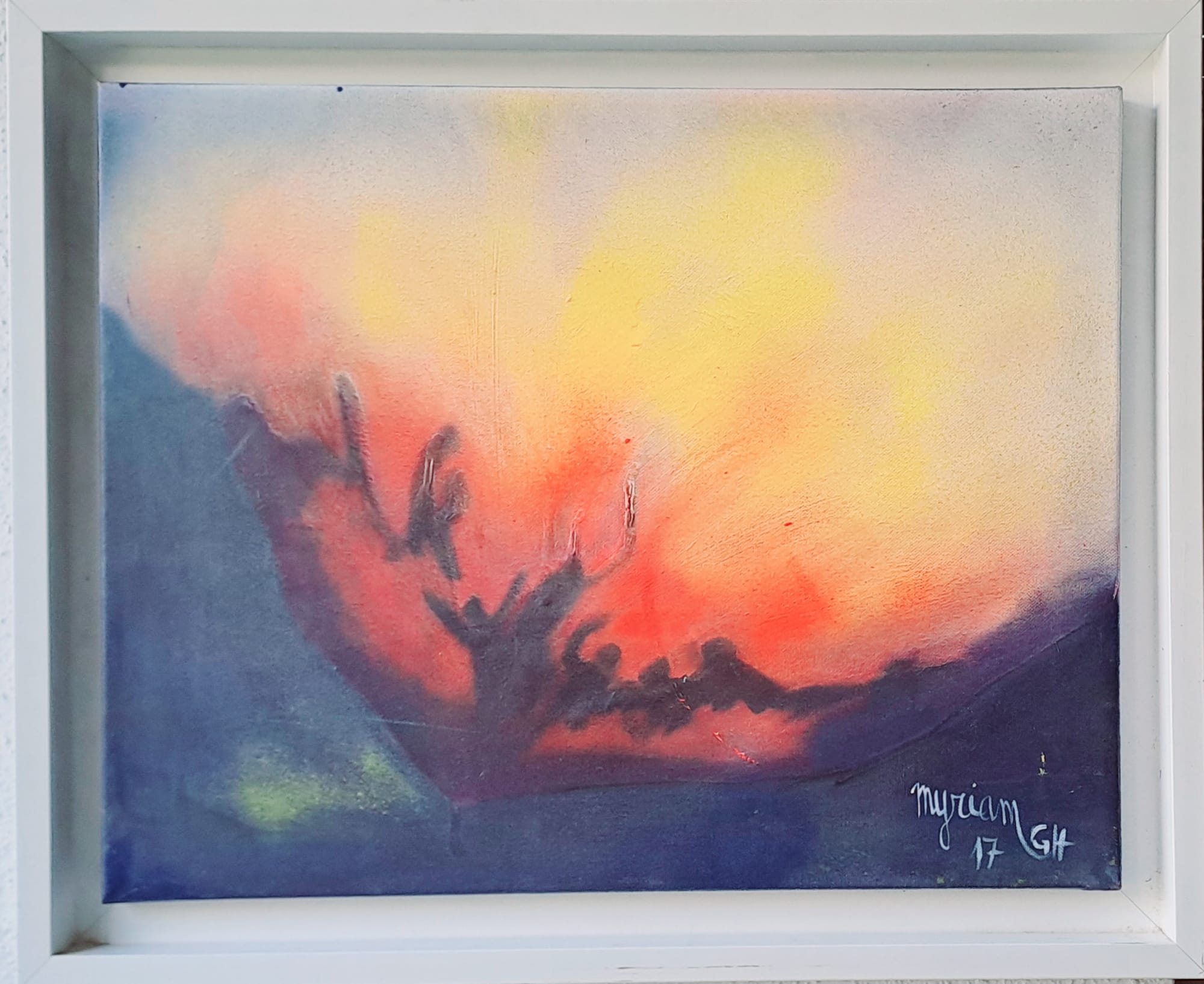 Tableau « La barque de l'enfer » de Mariem Garaali — mixte
