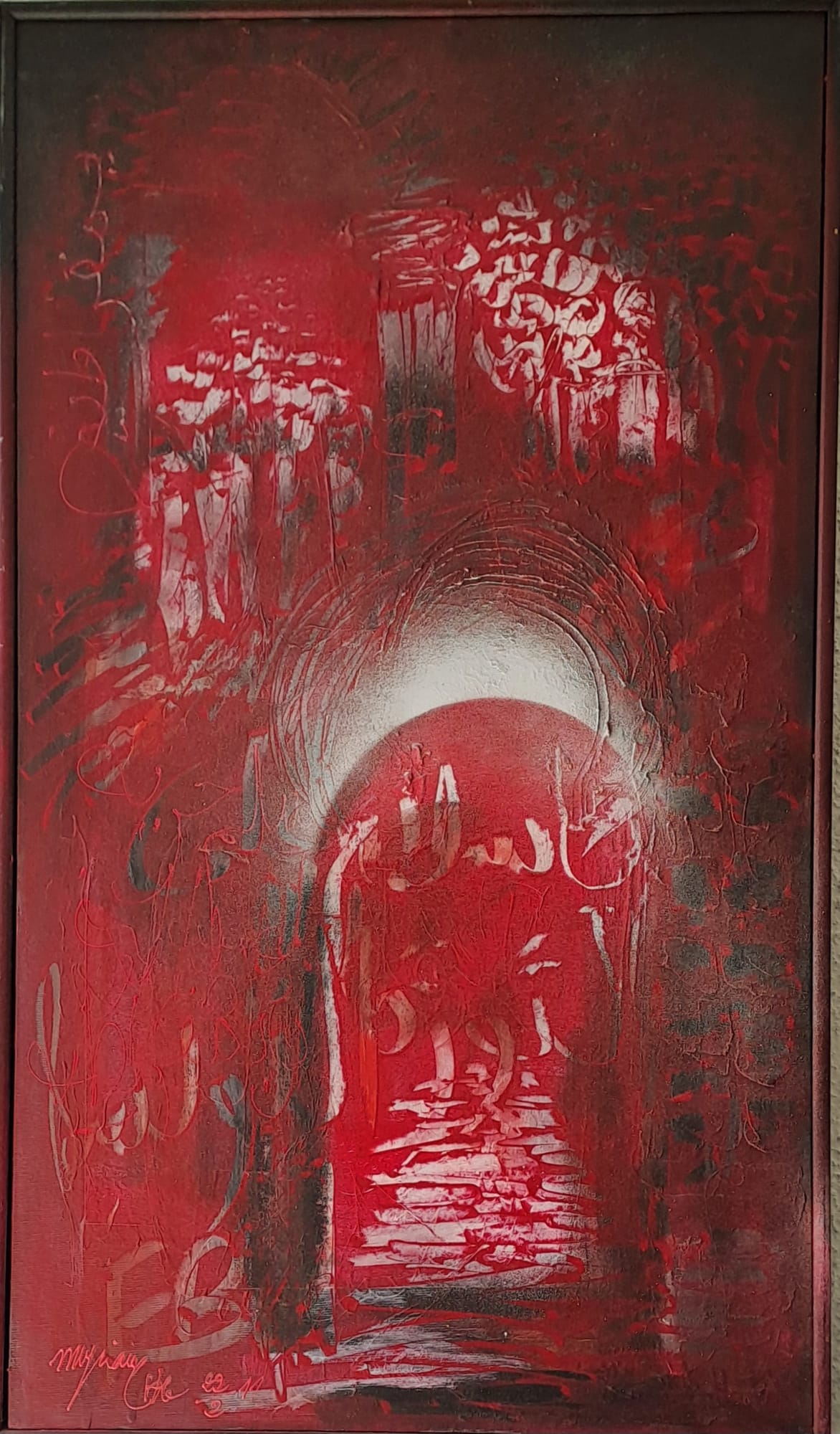 Tableau « Le temple des soupirs » de Mariem Garaali — mixte