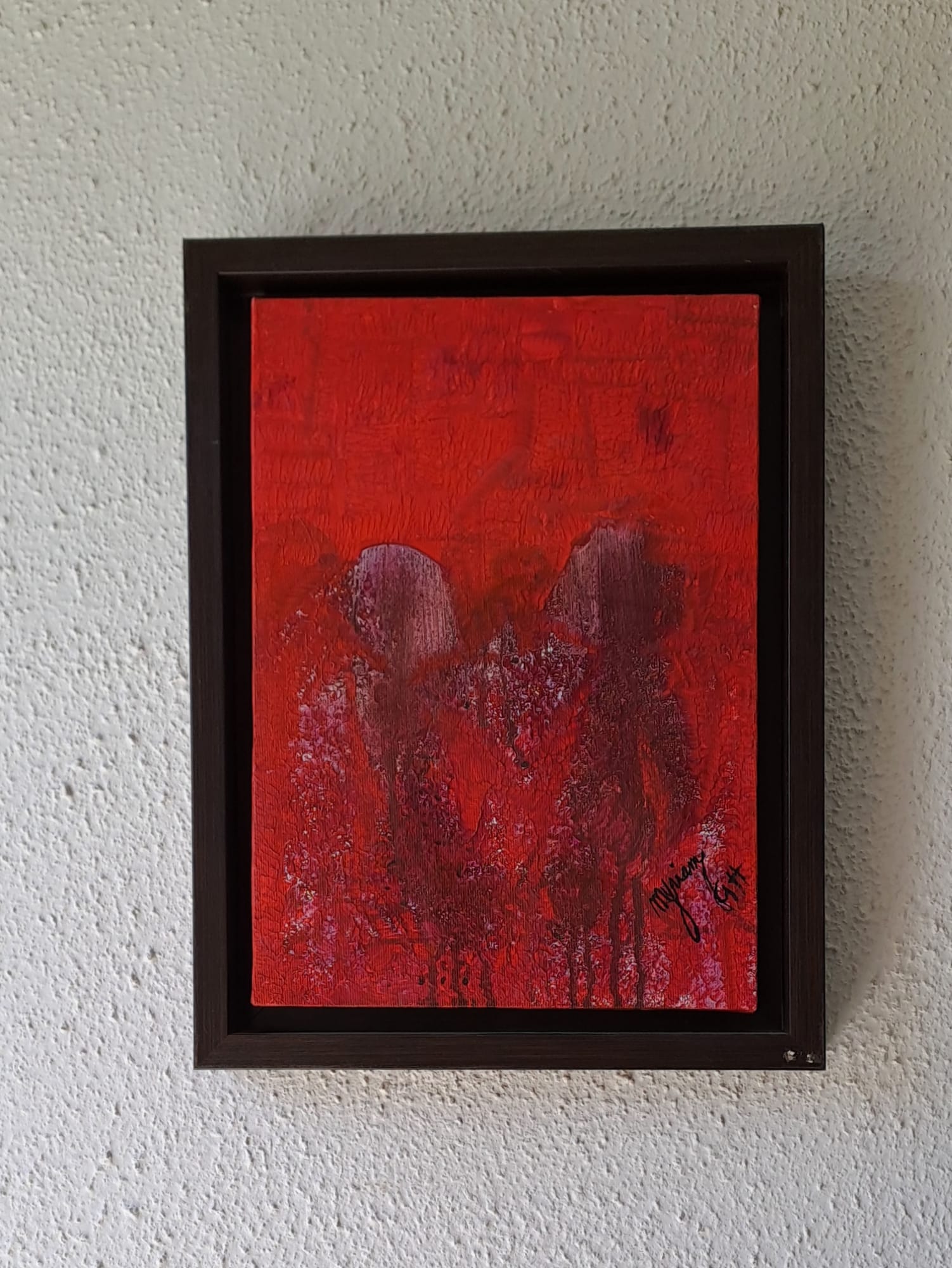 Tableau « Âmes soeurs 2020 » de Mariem Garaali — encre et huile