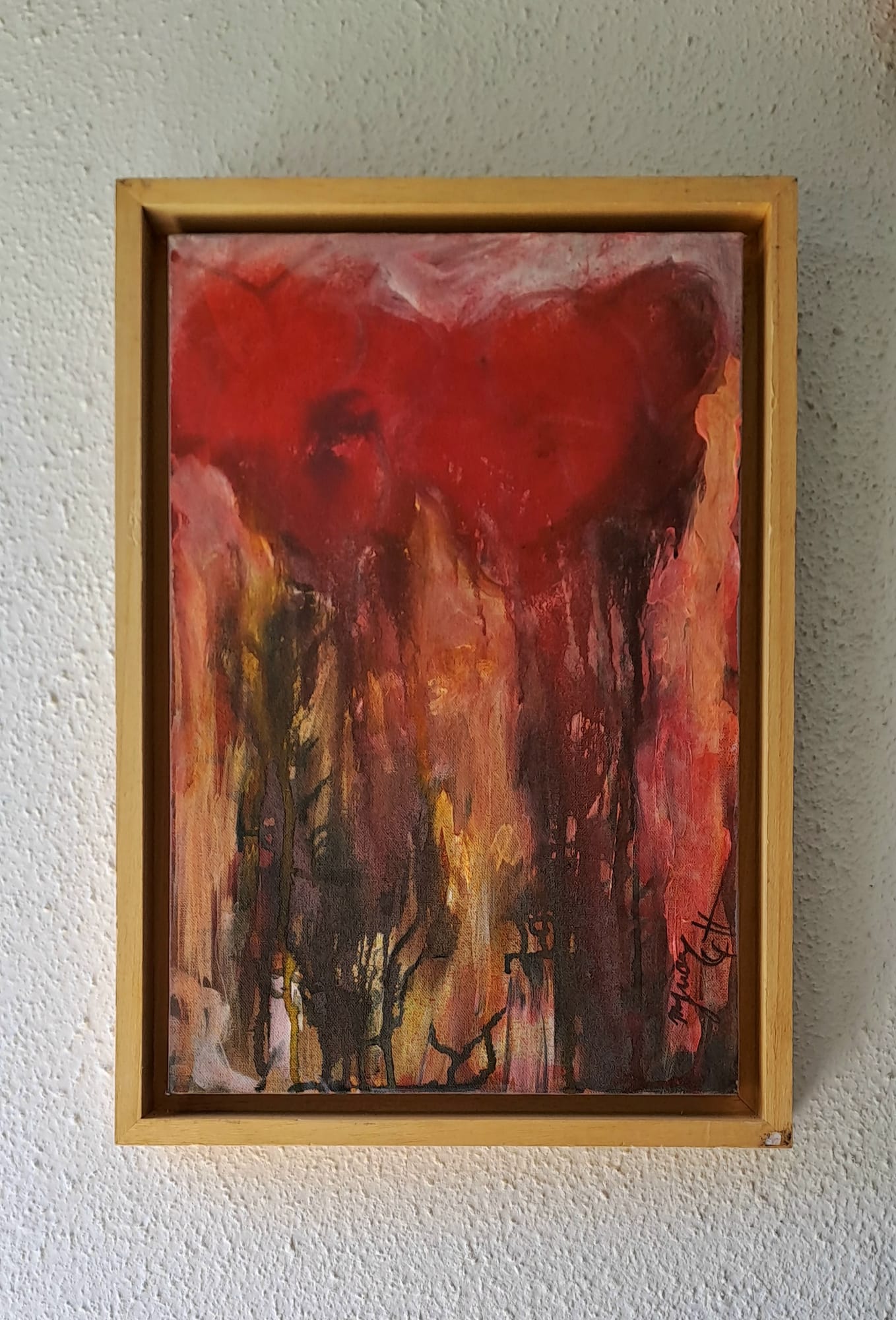 Tableau « Incandescence. 2020 » de Mariem Garaali — encre sur acrylique