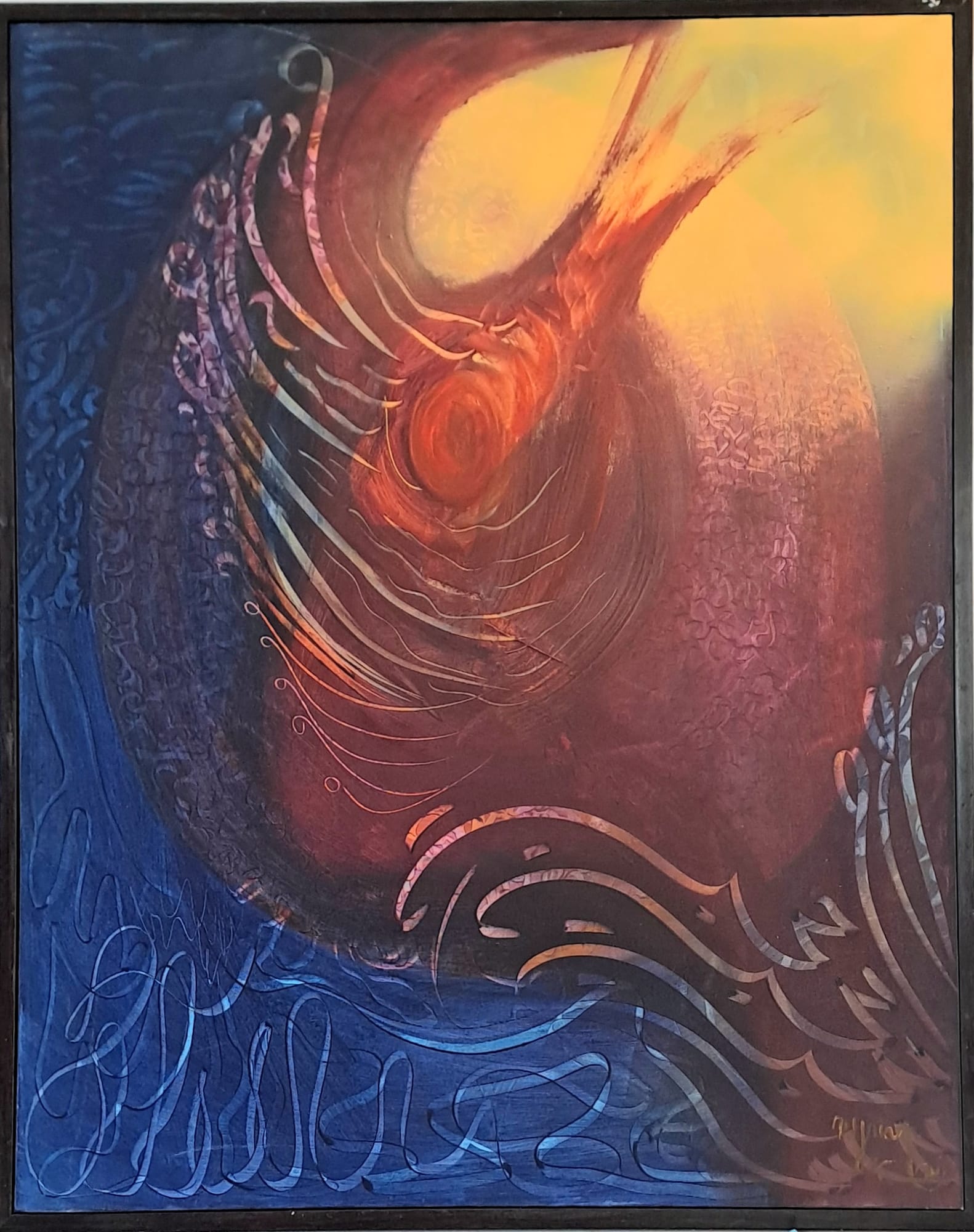 Tableau « Éclosion » de Mariem Garaali — mixed media