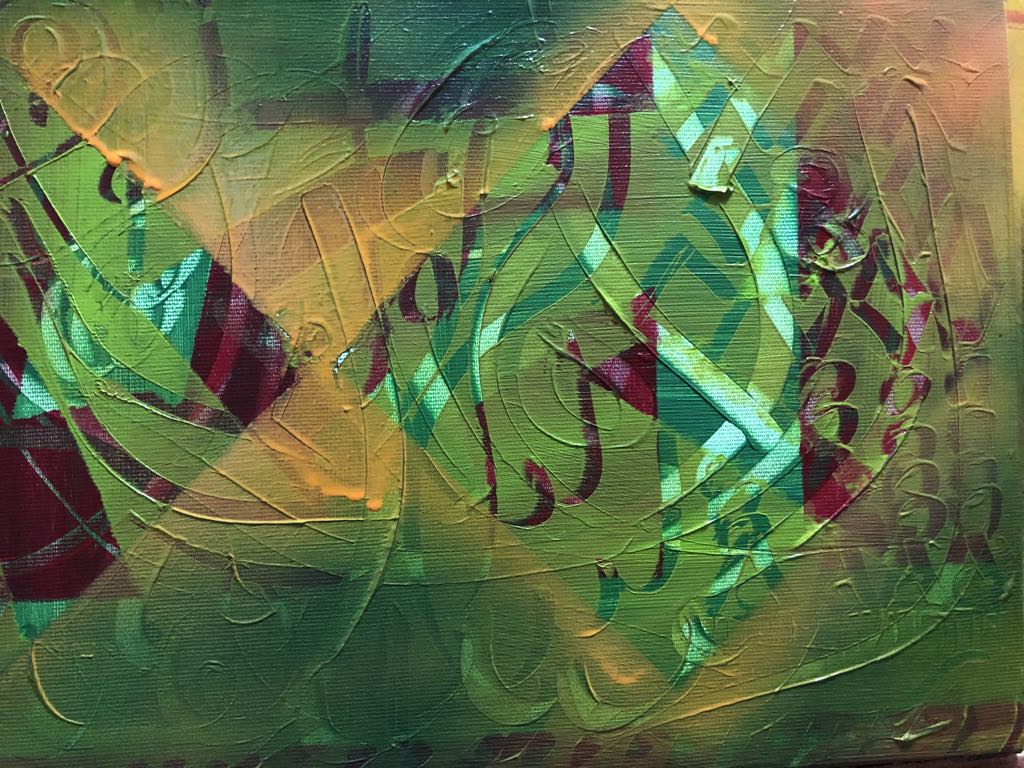 Tableau « Floraisons en ailes » de Mariem Garaali — mixed media
