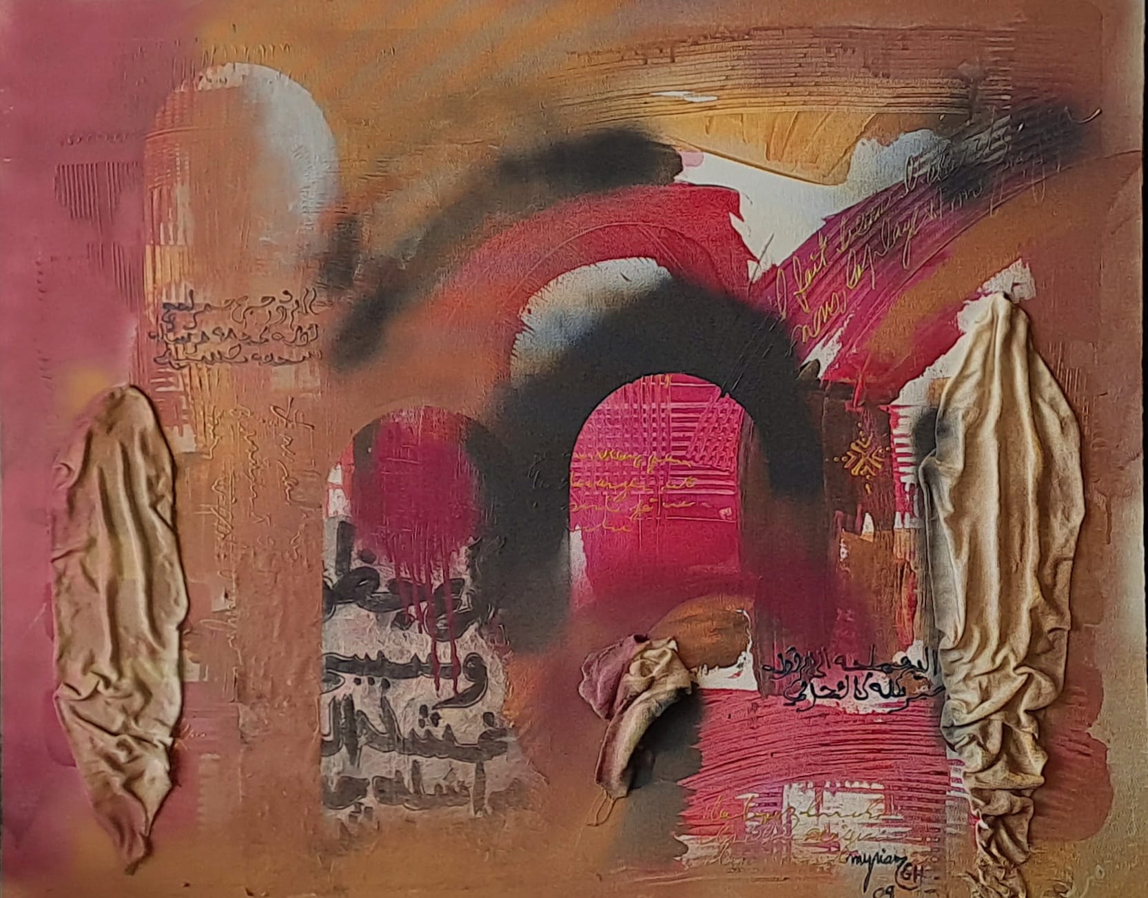 Tableau « Un rêve de médina » de Mariem Garaali — mixte et collage