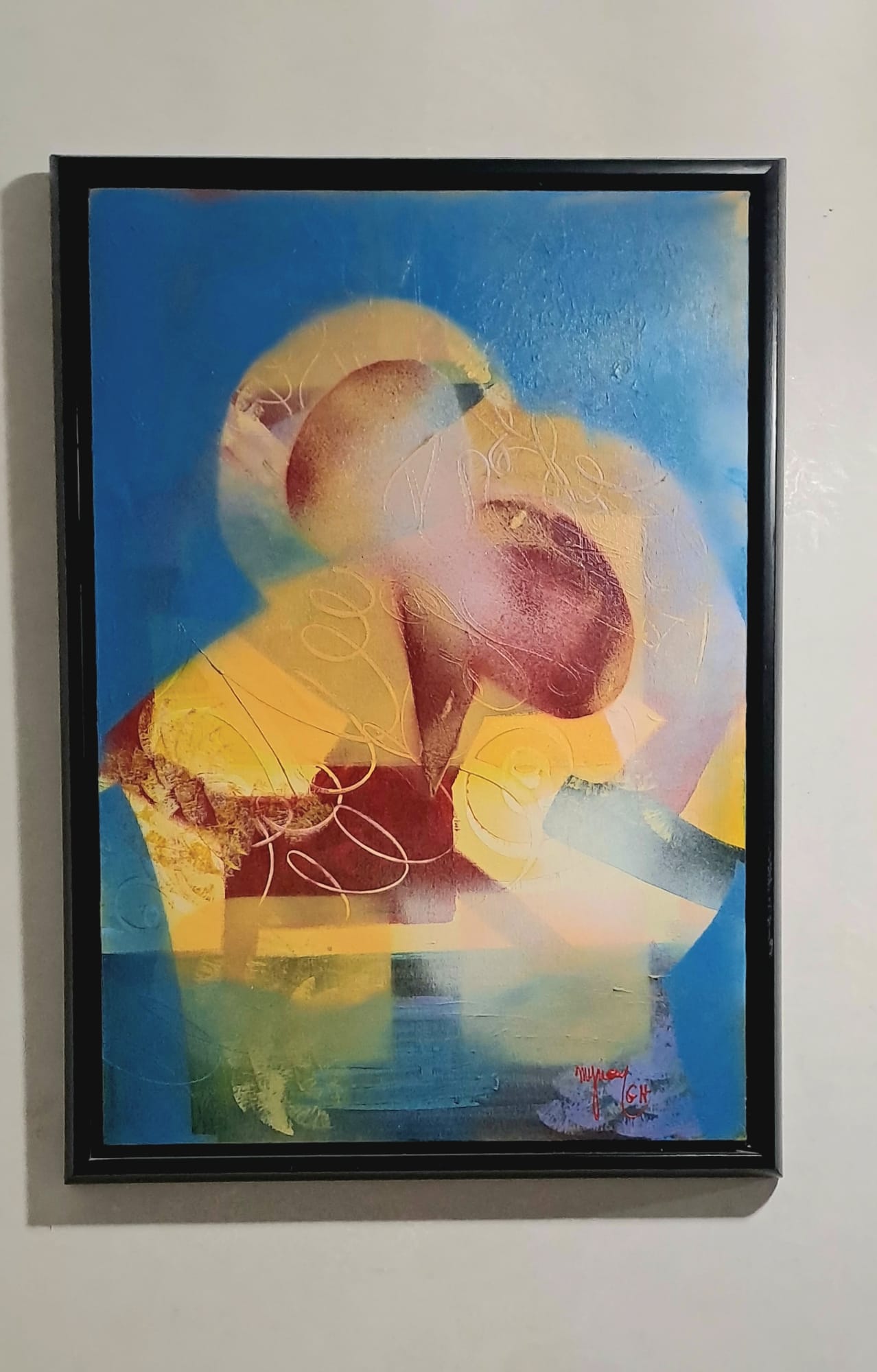 Tableau « Tendresse C.P. » de Mariem Garaali — mixed media