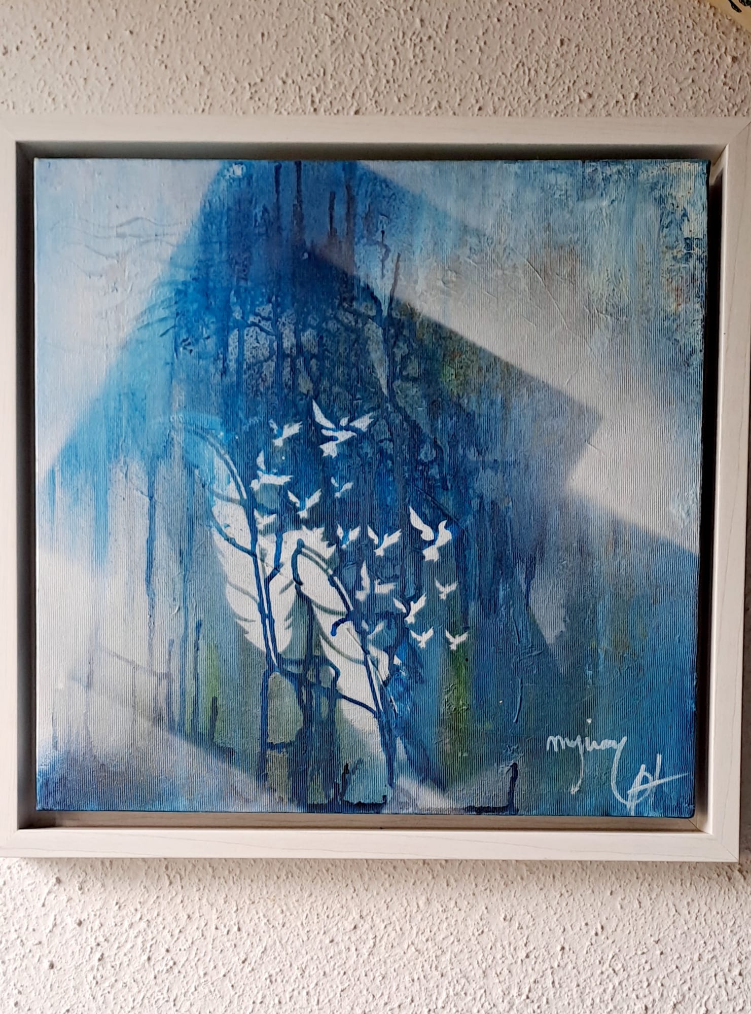 Tableau « Un semblant de liberté » de Mariem Garaali — acrylique et encre
