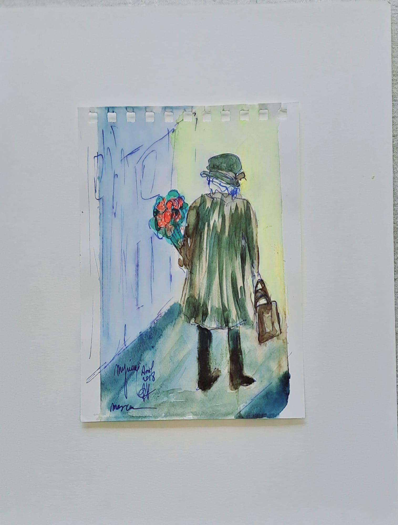 Tableau « Croquis à Moscou 1 » de Mariem Garaali — aquarelle