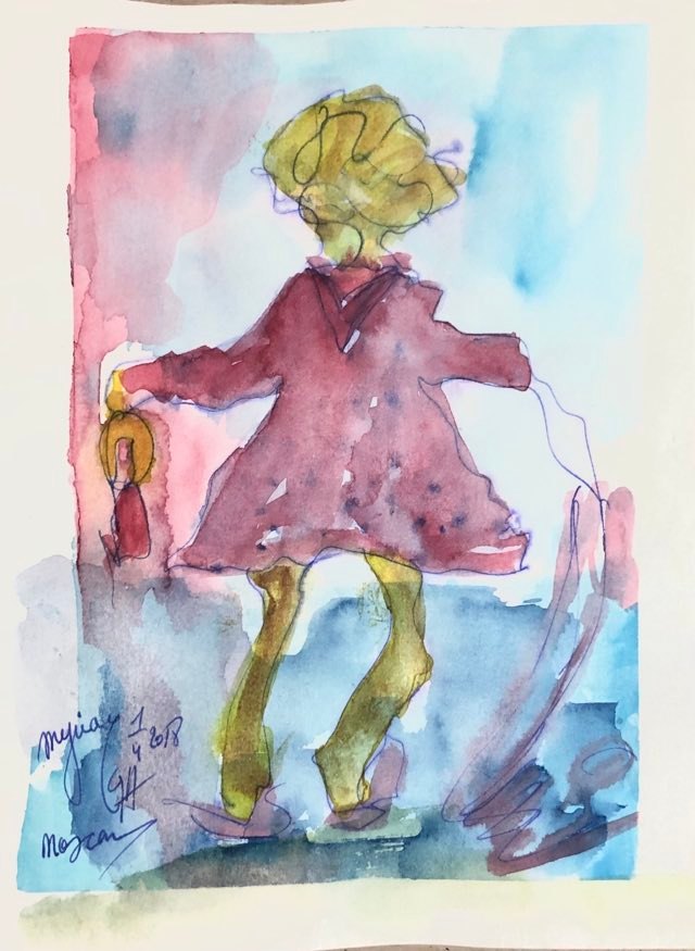 Tableau « Croquis à Moscou 3 » de Mariem Garaali — aquarelle