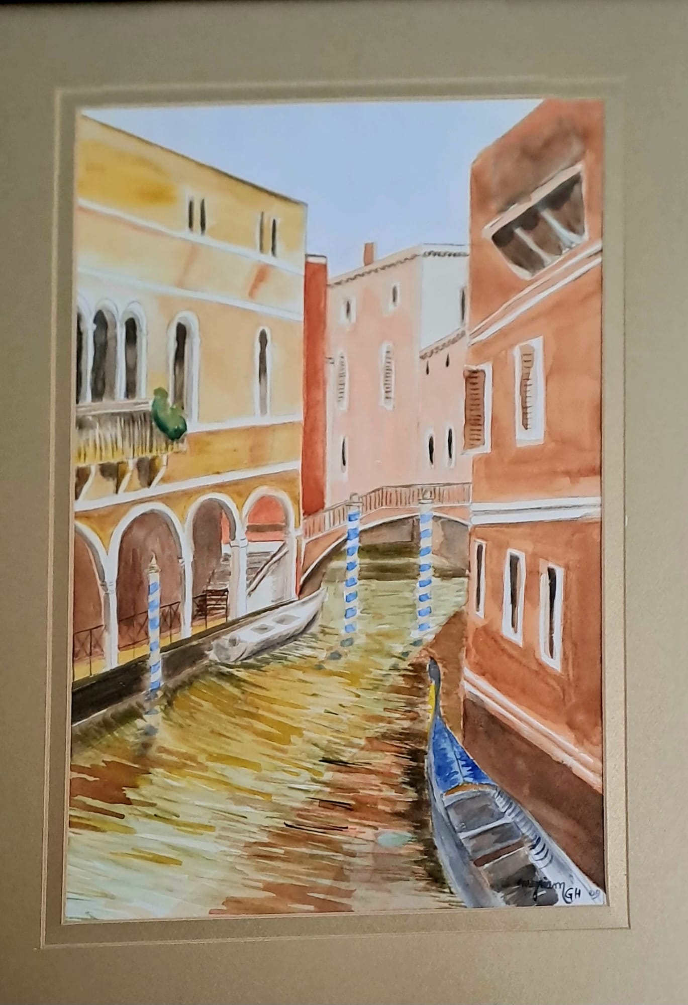 Tableau « Carnet Venise 1 » de Mariem Garaali — aqurelle sur papier d'Arche
