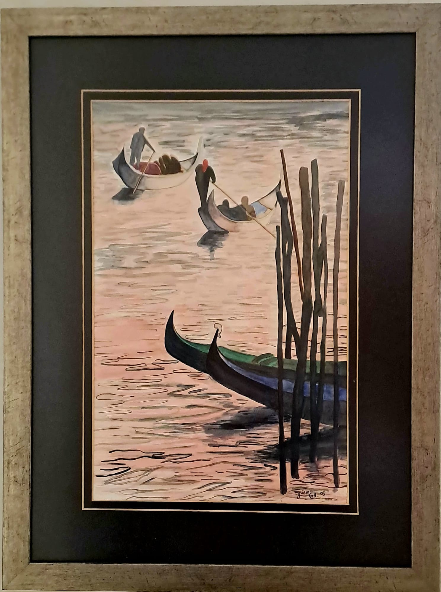 Tableau « Carnet Venise 3 » de Mariem Garaali — aqurelle sur papier d'Arche