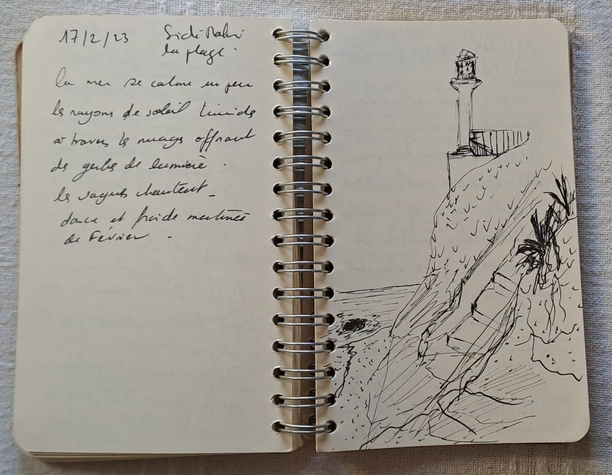 Tableau « Carnet 1 ( 2021/2023) » de Mariem Garaali — dessin au stylo