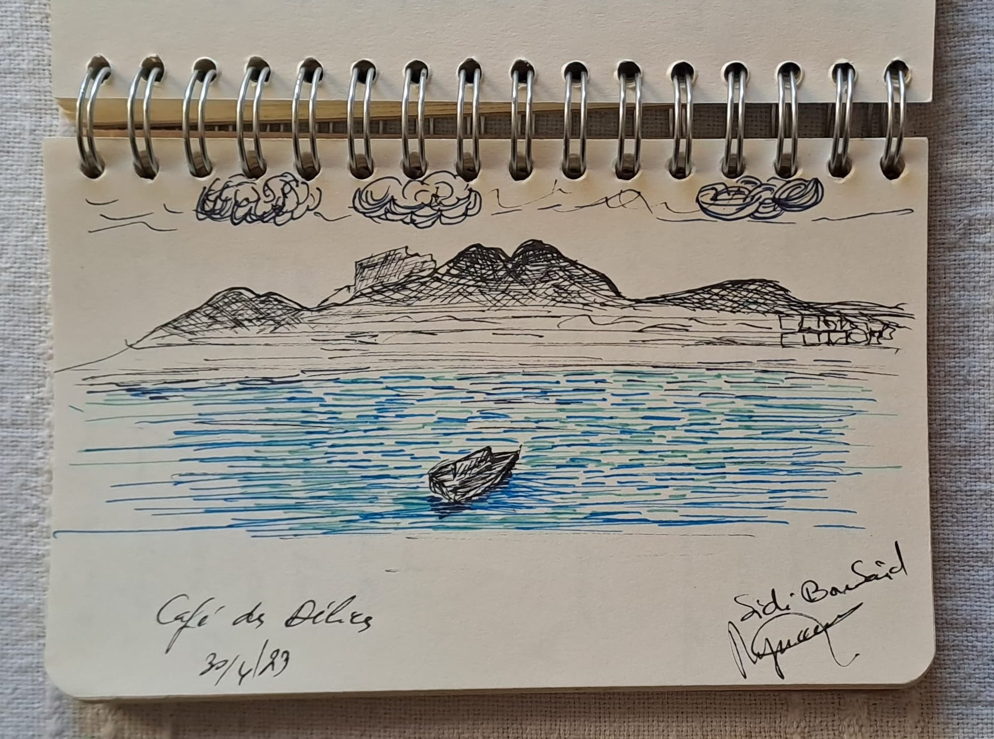 Tableau « Carnet 1 ( 2021/2023) » de Mariem Garaali — dessin au stylo