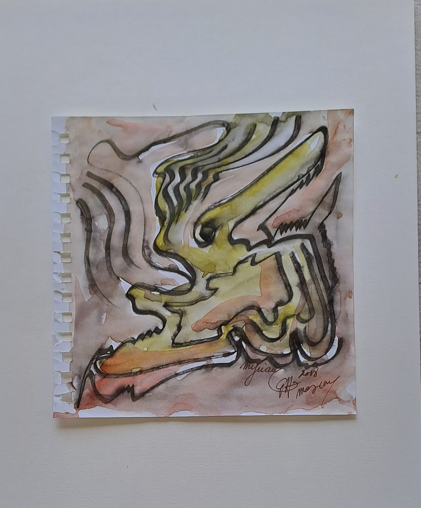 Tableau « Croquis aux marqueurs et eau 2 » de Mariem Garaali