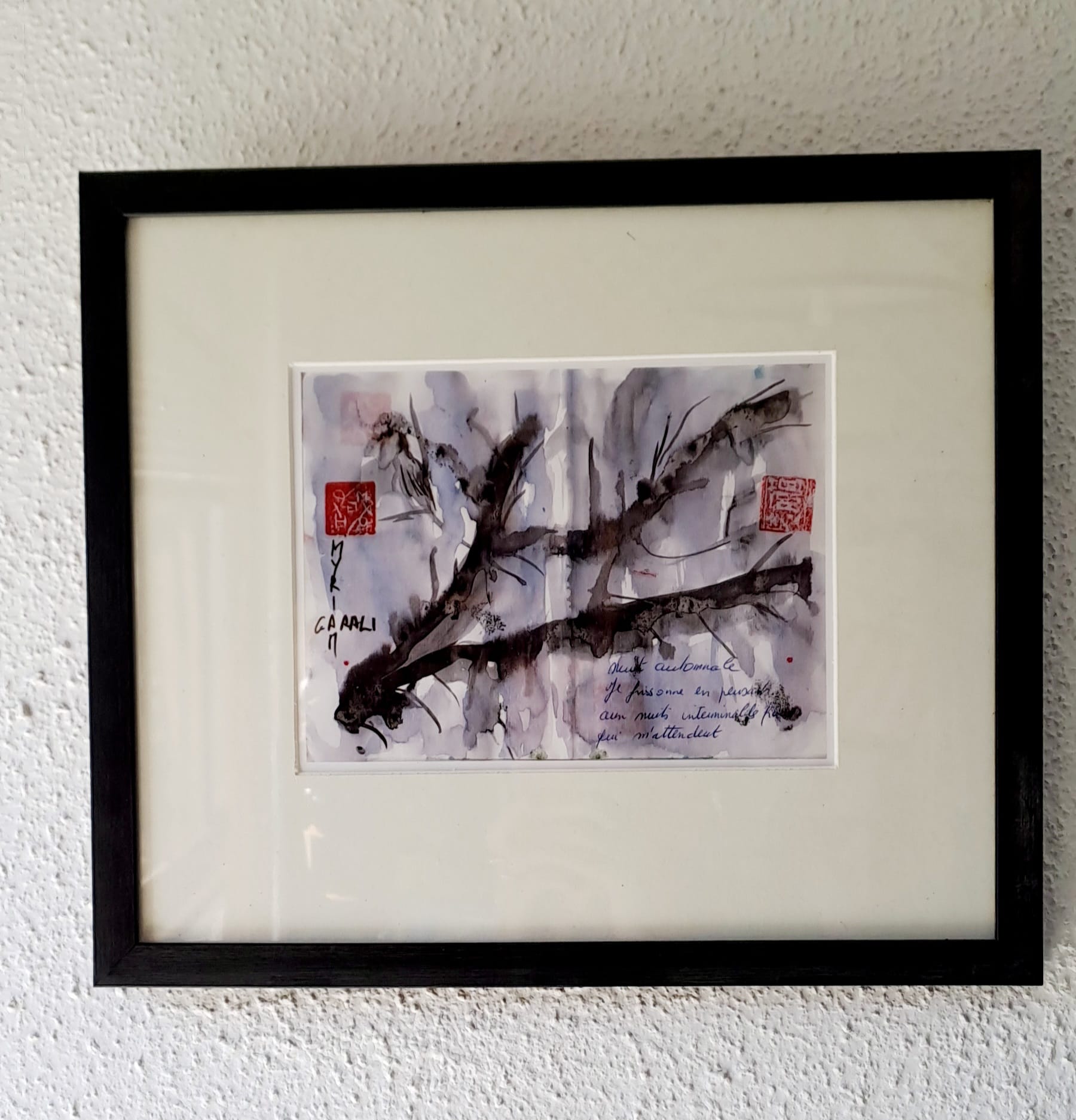 Tableau « Carnet sumi-e 2019 » de Mariem Garaali — sumi-e encre de chine