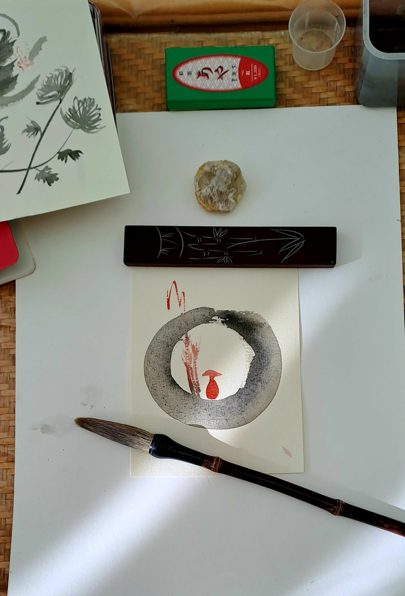 Tableau « Sumi-e 2026 » de Mariem Garaali — sumi-e encrede chine