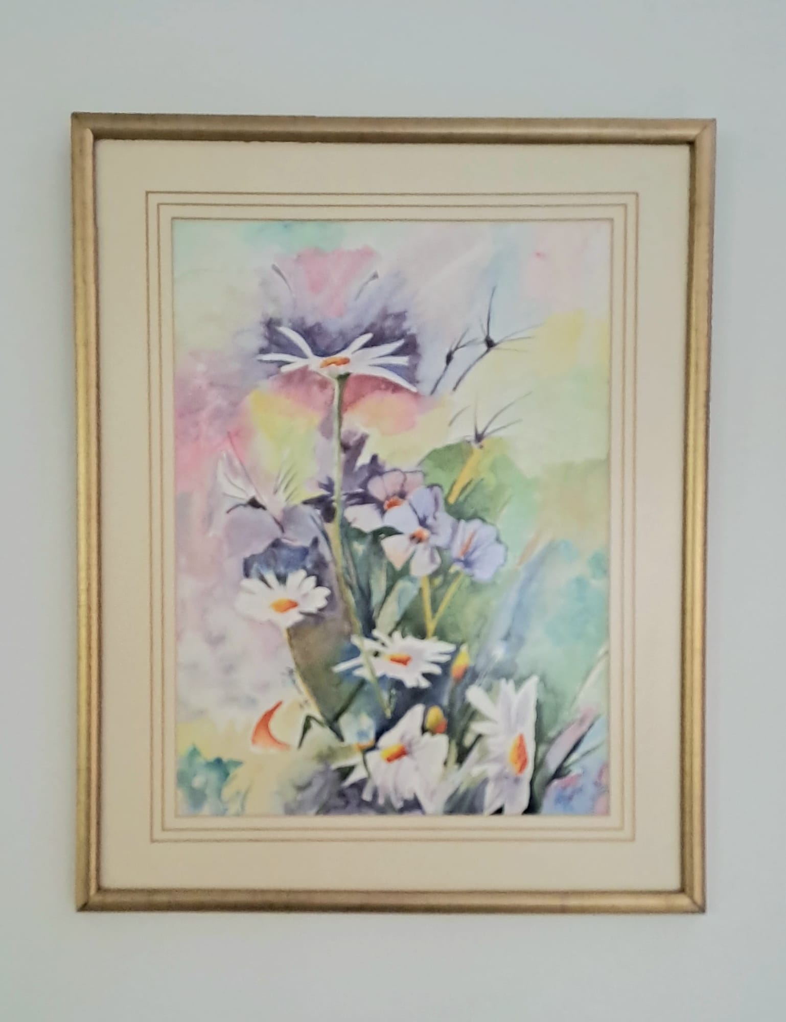 Tableau « Les paquerettes ( collection personnelle ) » de Mariem Garaali — aquarelle