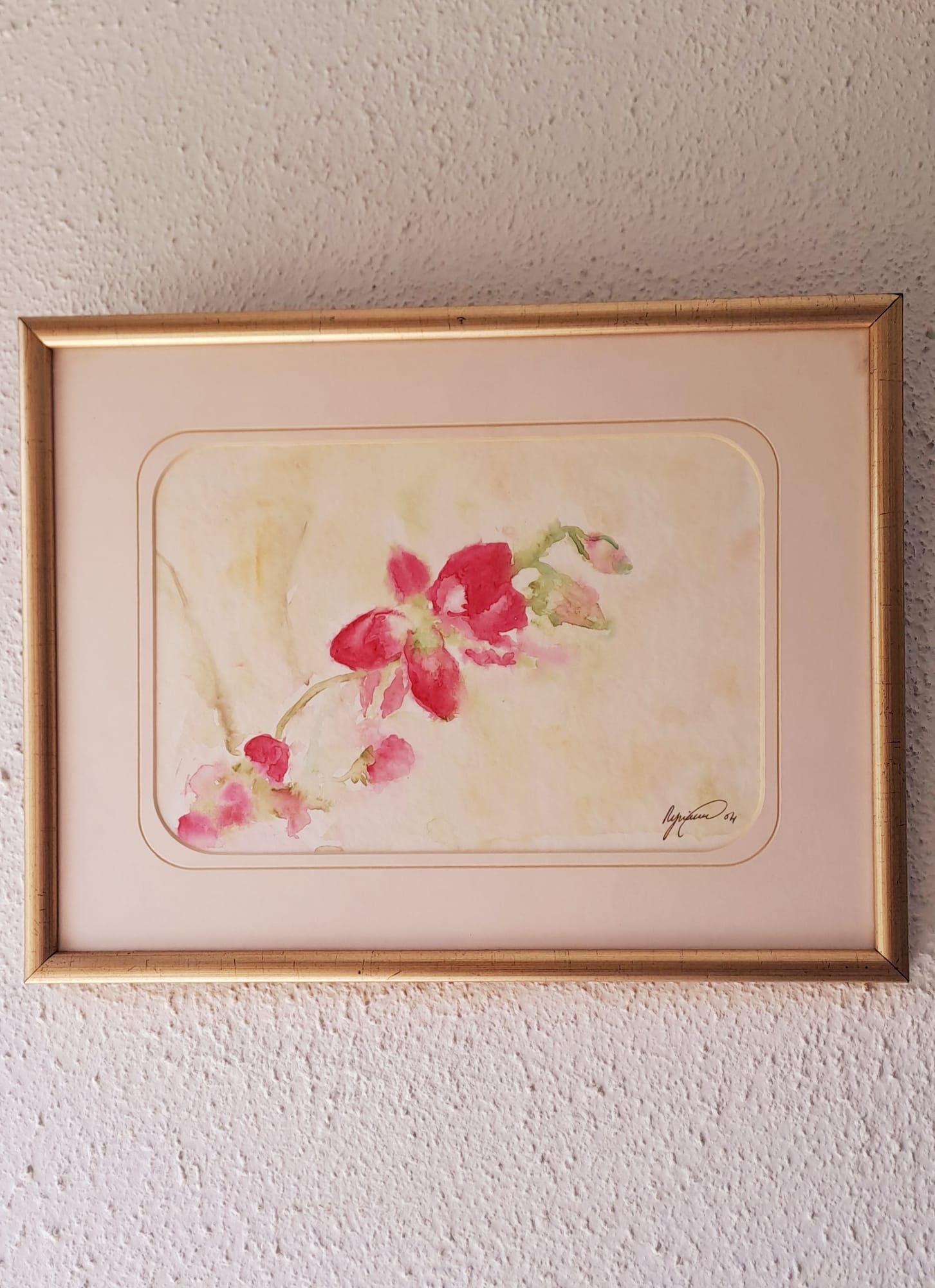 Tableau « Les orchidées » de Mariem Garaali — aqurelle sur papier d'Arche