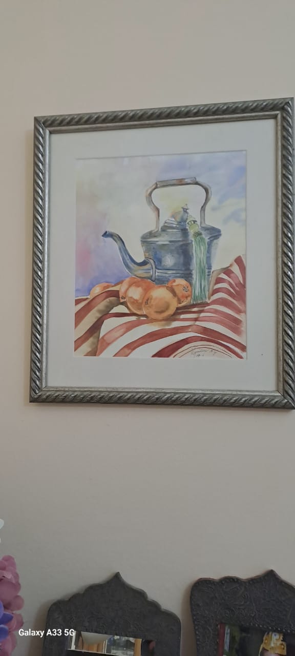Tableau « Thé à l'orange » de Mariem Garaali — aqurelle sur papier d'Arche