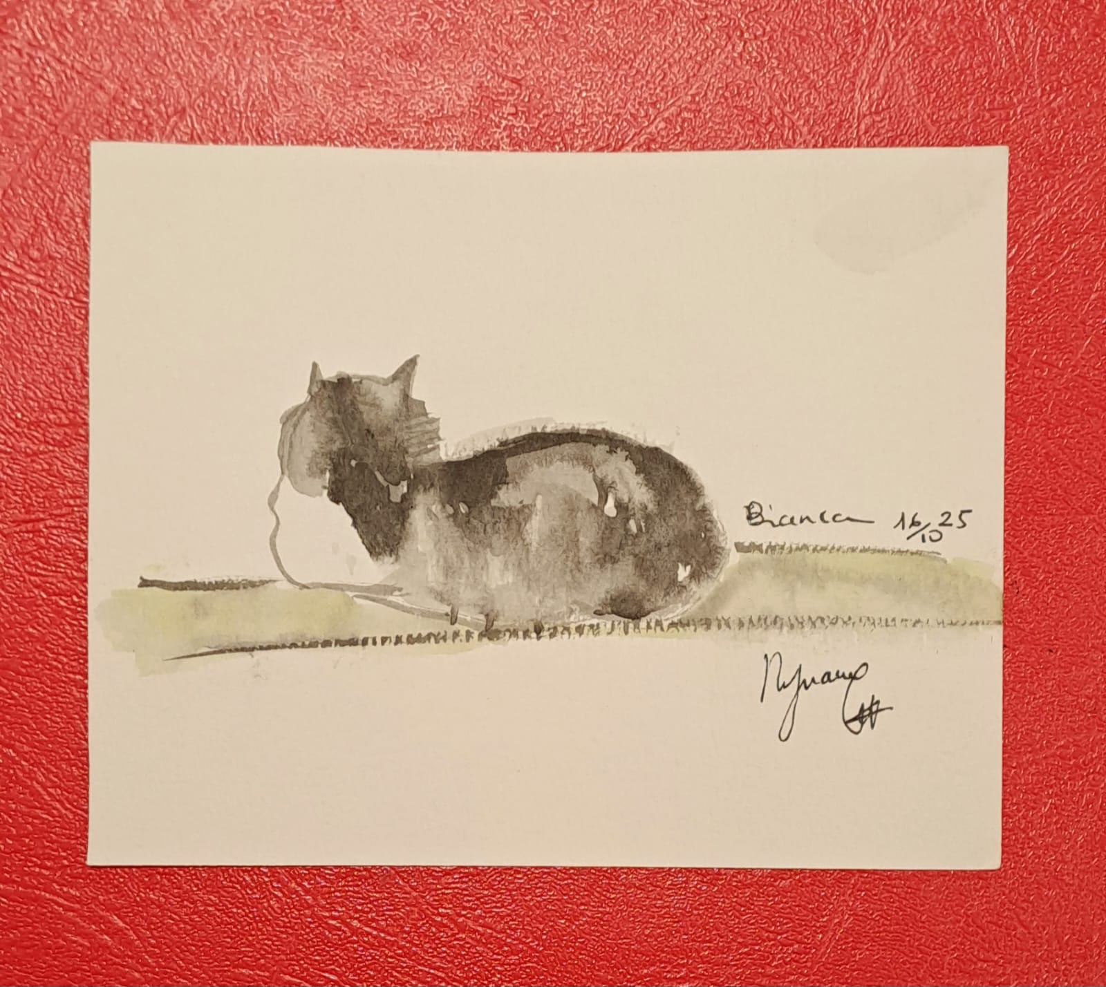 Tableau « Bianca » de Mariem Garaali — sumi-e encre de chine
