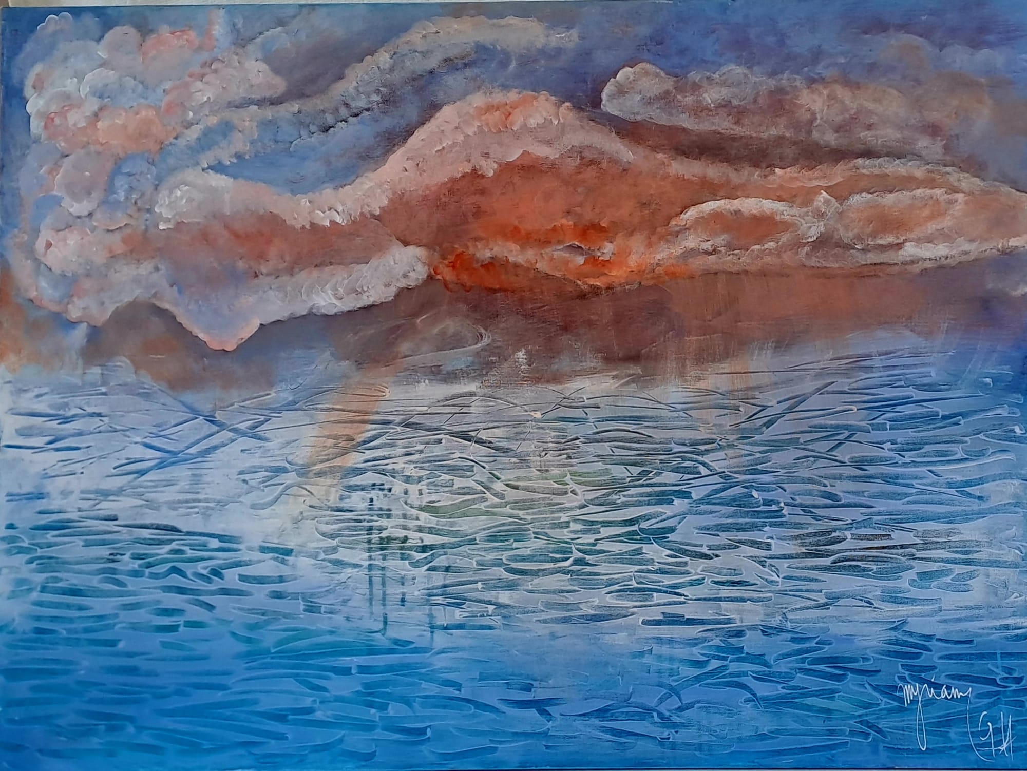 Tableau « Le souffle de l'aubade » de Mariem Garaali — acrylique
