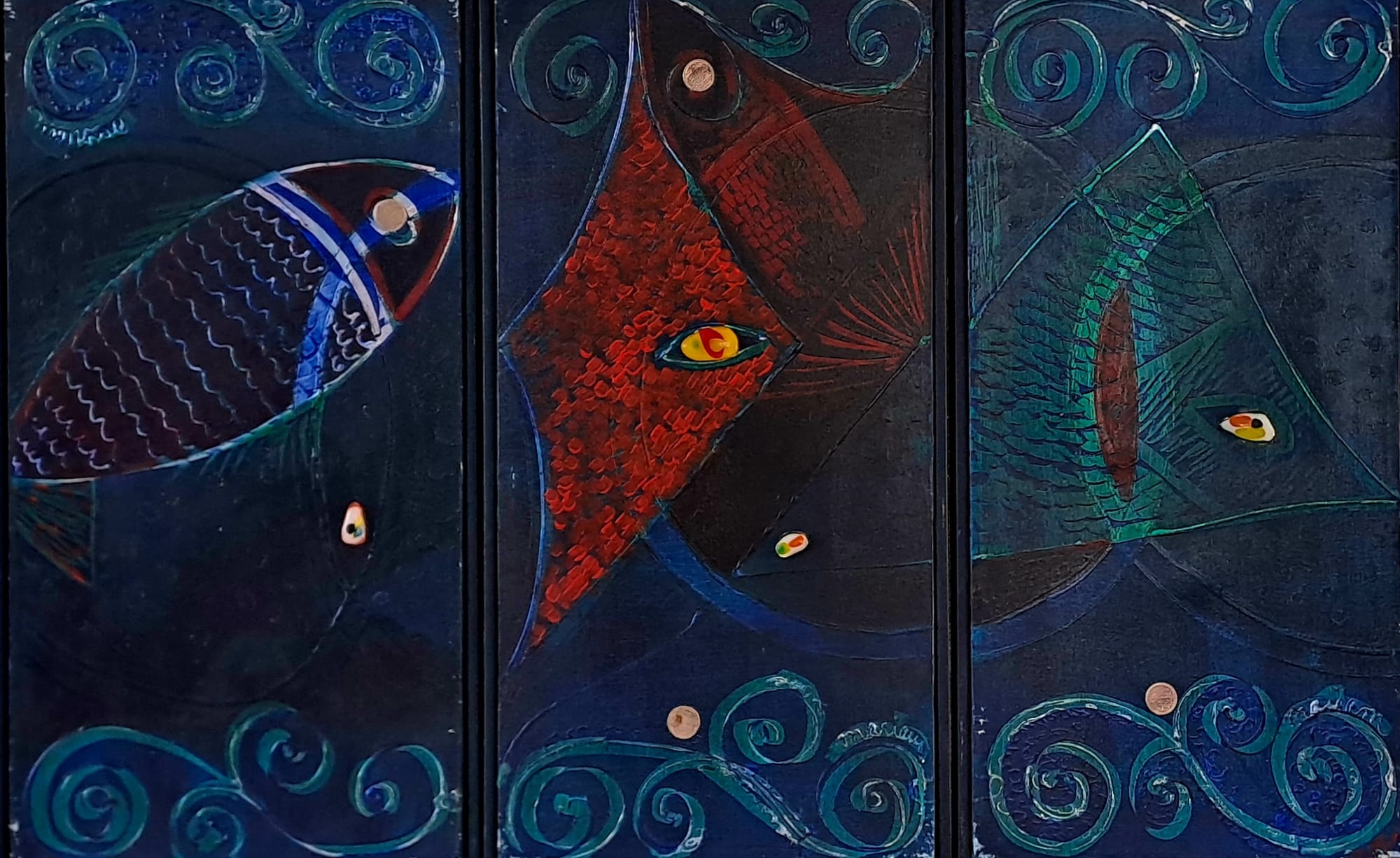 Tableau « Les abysses en vie » de Mariem Garaali