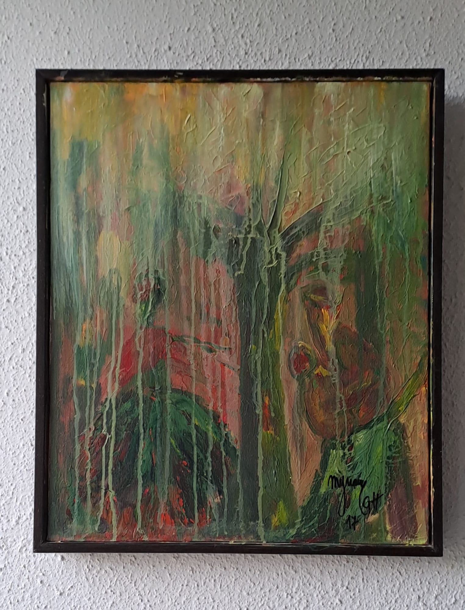 Tableau « Danses sylvestres » de Mariem Garaali — acrylique