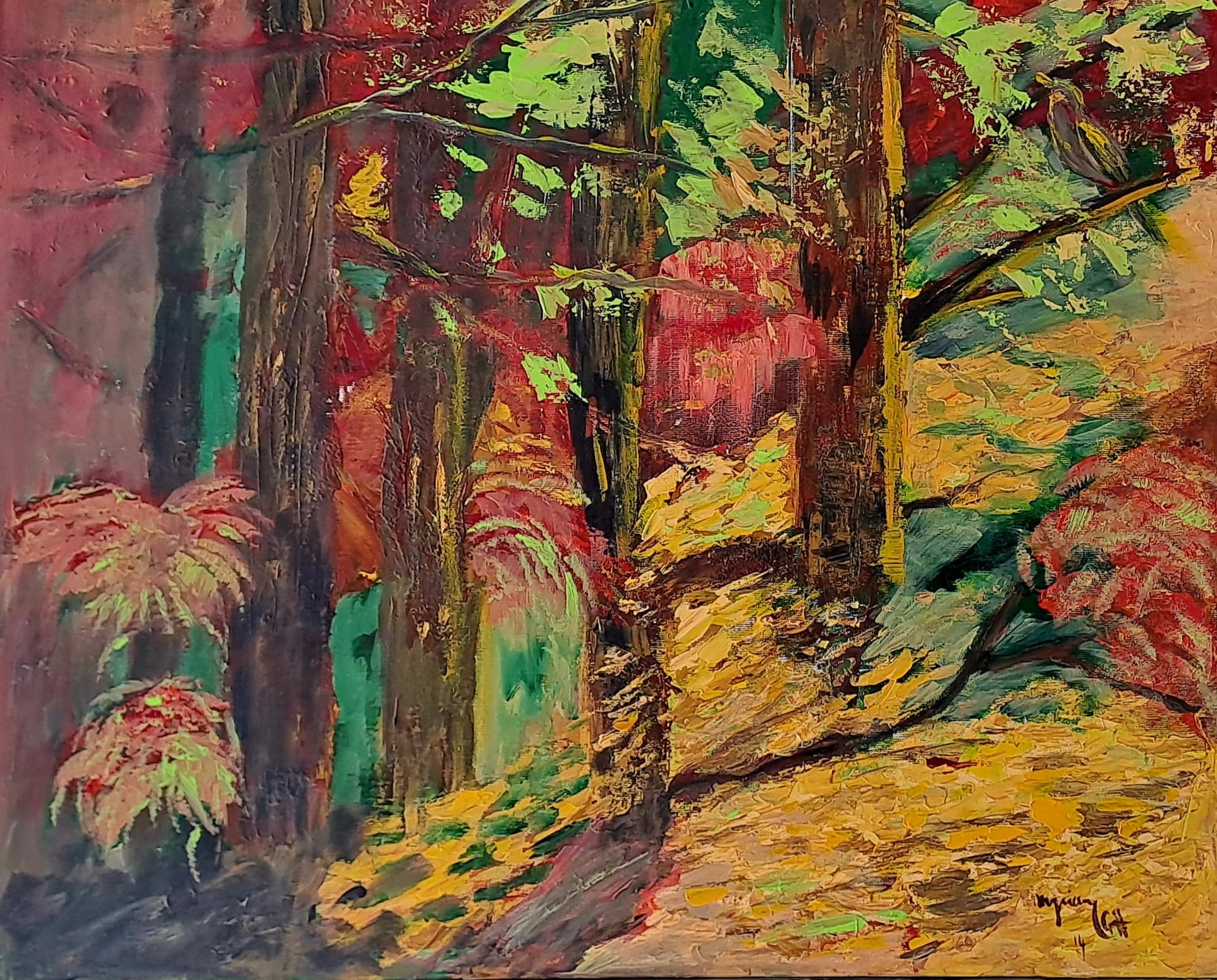 Tableau « Joie sylvestre » de Mariem Garaali — acrylique