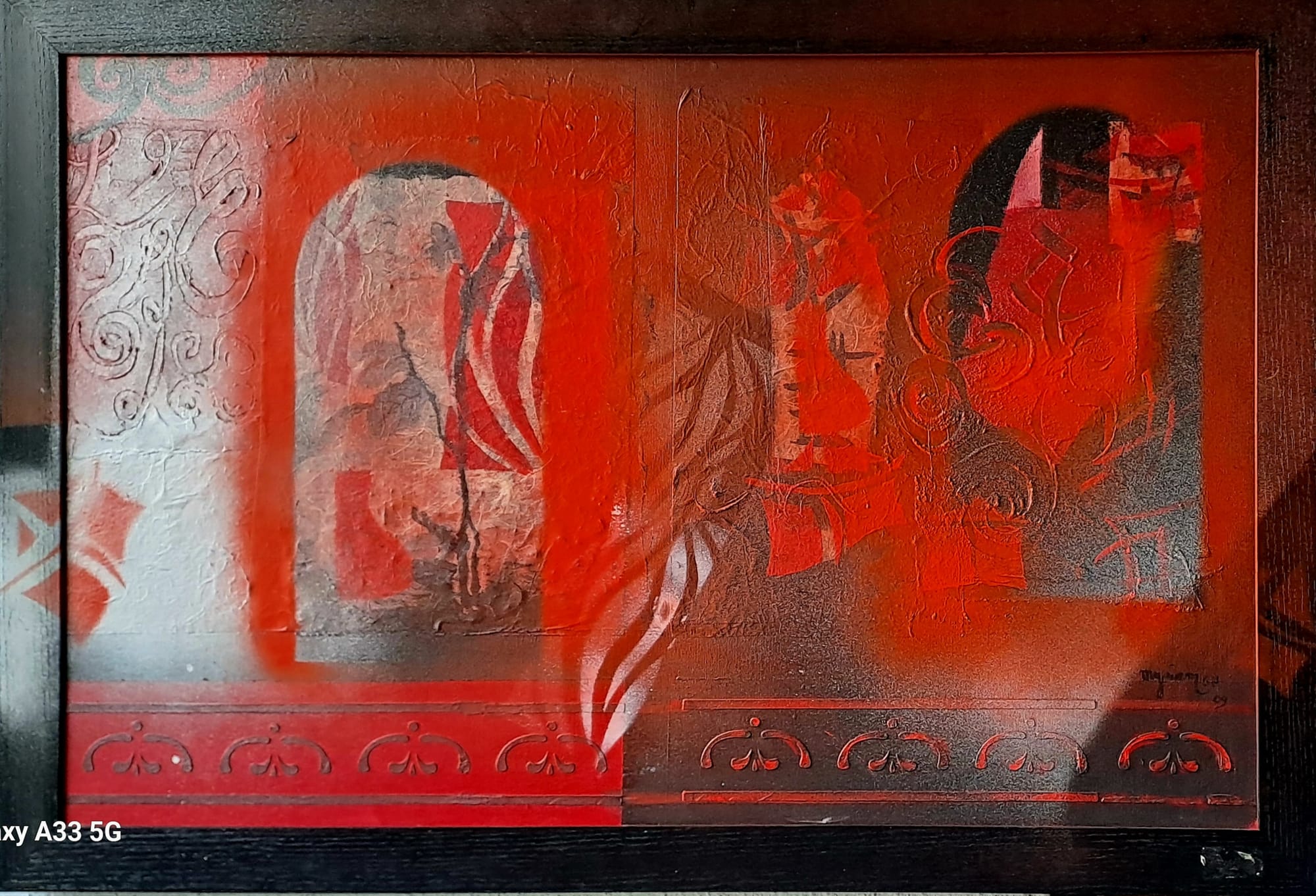 Tableau « Deci-delà » de Mariem Garaali — collage mixte