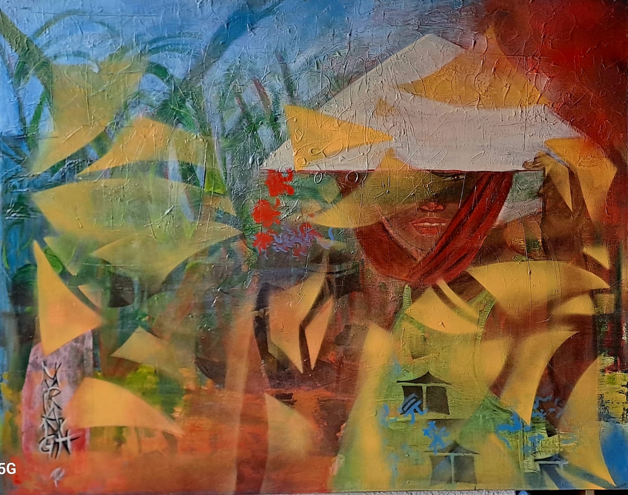 Tableau « L'enfant de Saigon » de Mariem Garaali — mixed media