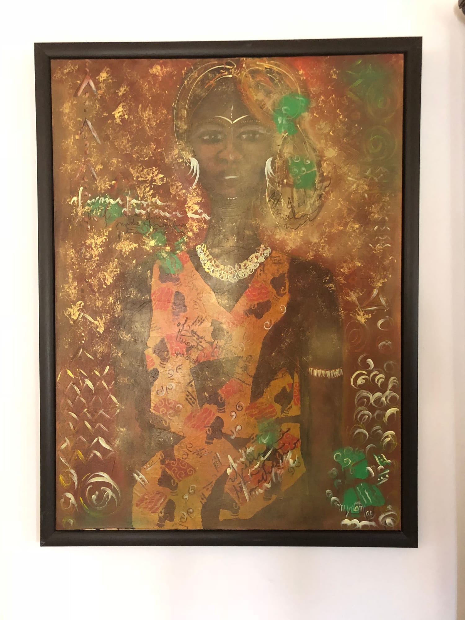 Tableau « Africana 1 » de Mariem Garaali — collage mixte