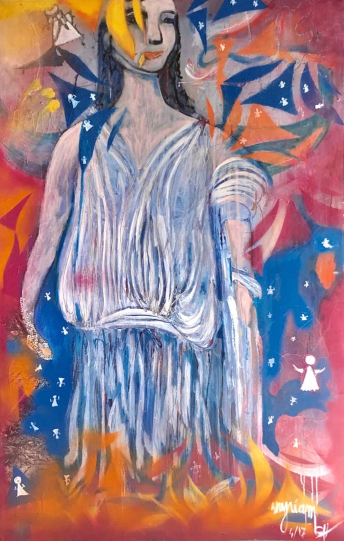 Tableau « Reve_de_didon » de Mariem Garaali — mixed media