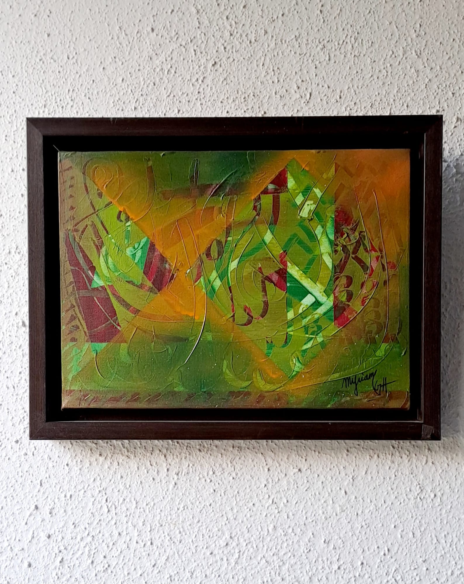 Tableau « Floraisons en ailes » de Mariem Garaali — mixed media