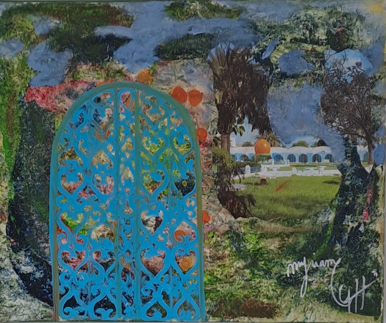 Tableau « Fruits des soupirs » de Mariem Garaali — mixed media