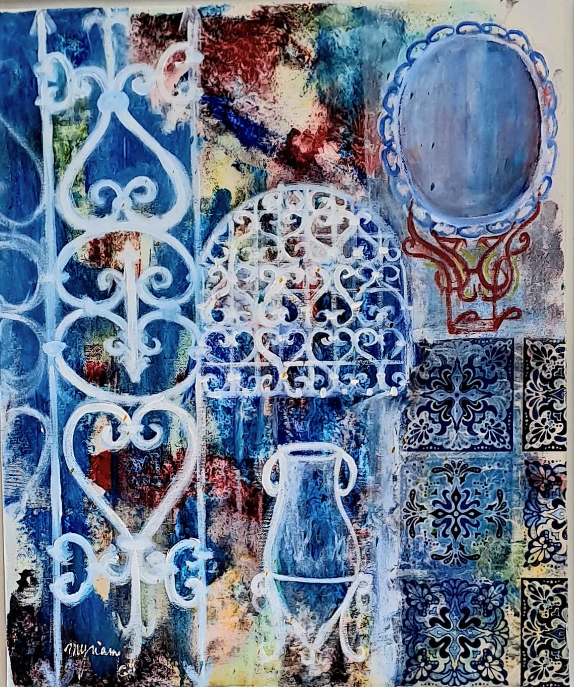 Tableau « Splend'heures » de Mariem Garaali — mixed media