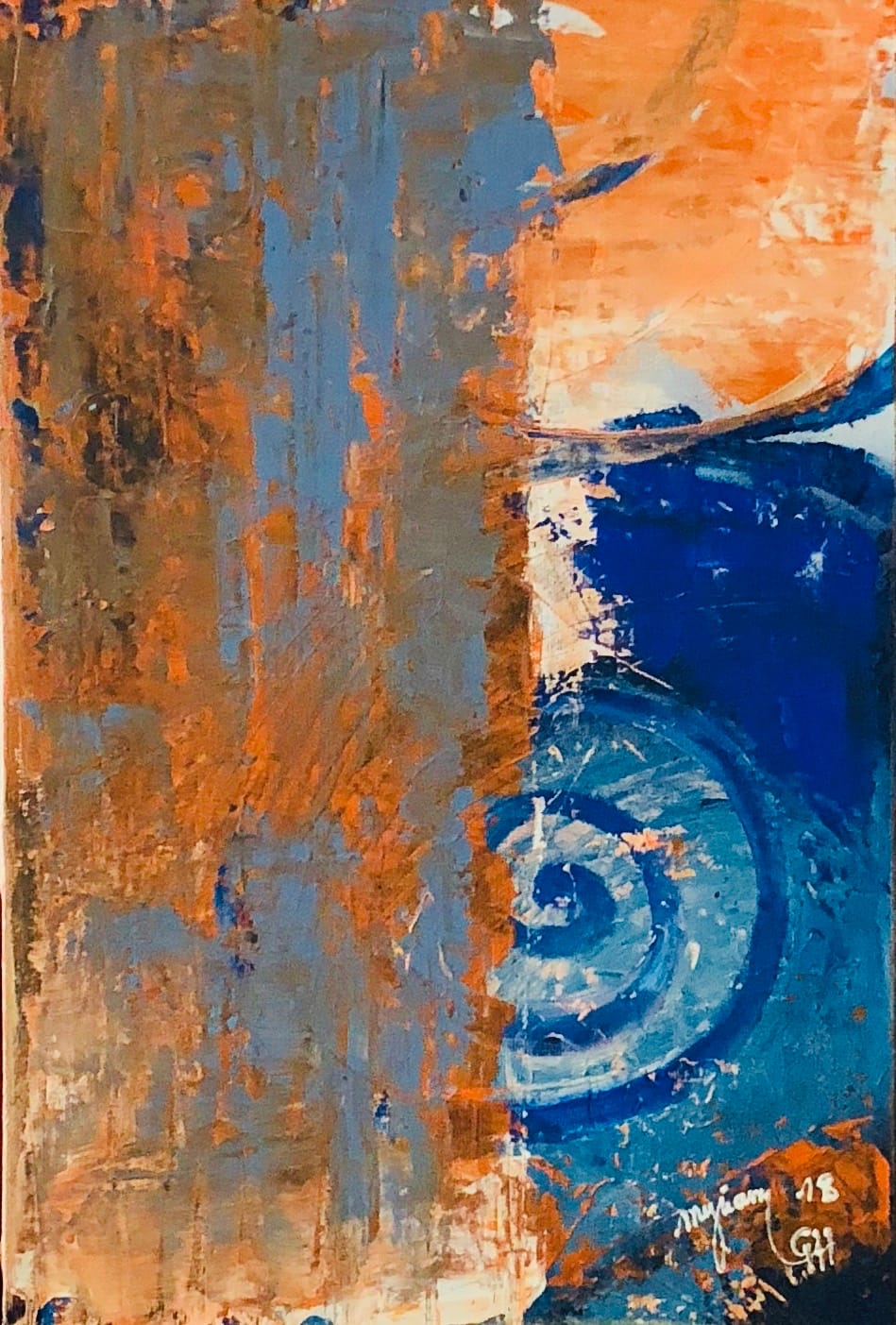 Tableau « Echos_de_mains » de Mariem Garaali — mixed media