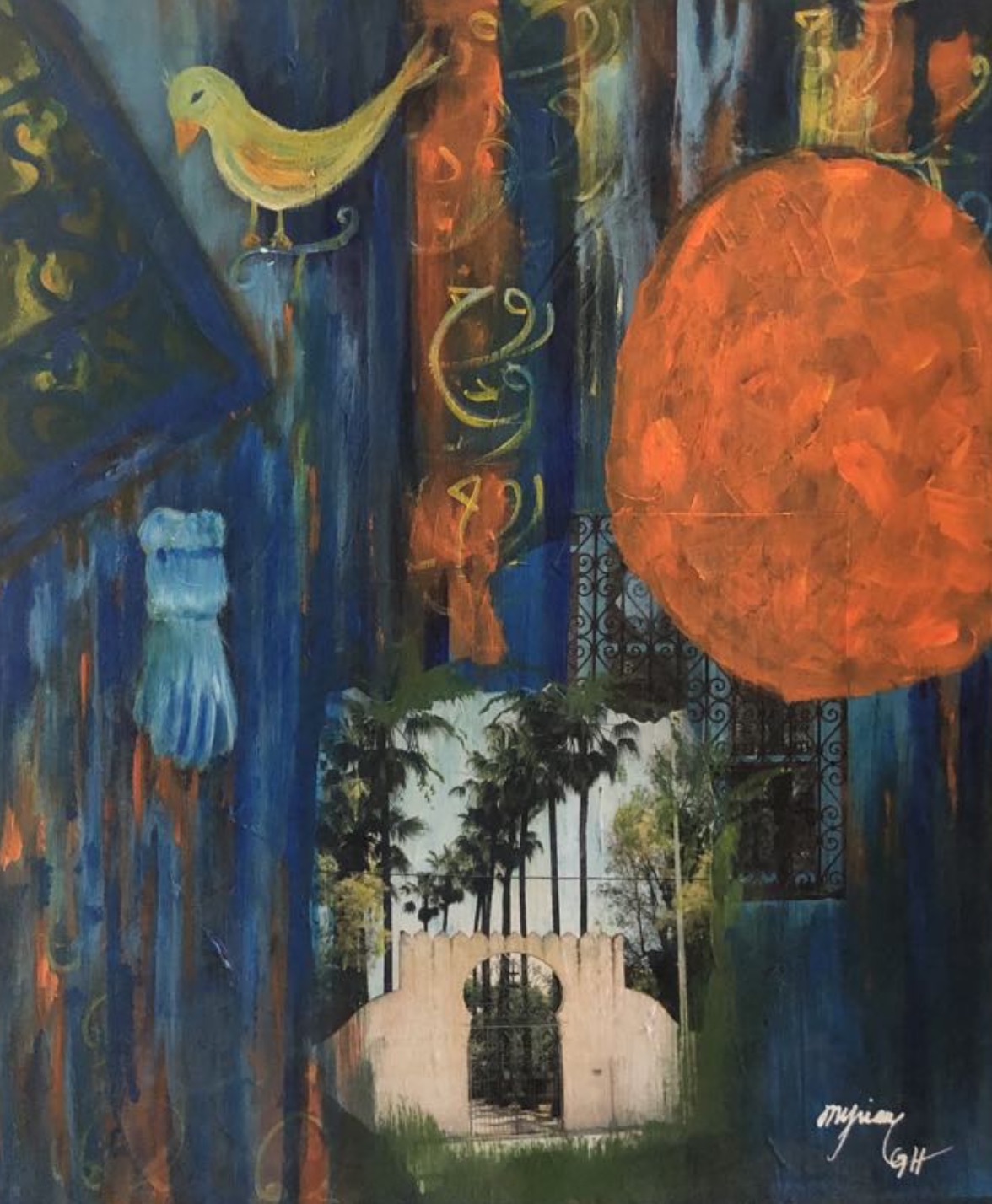 Tableau « Lames de l'âme » de Mariem Garaali — mixed media